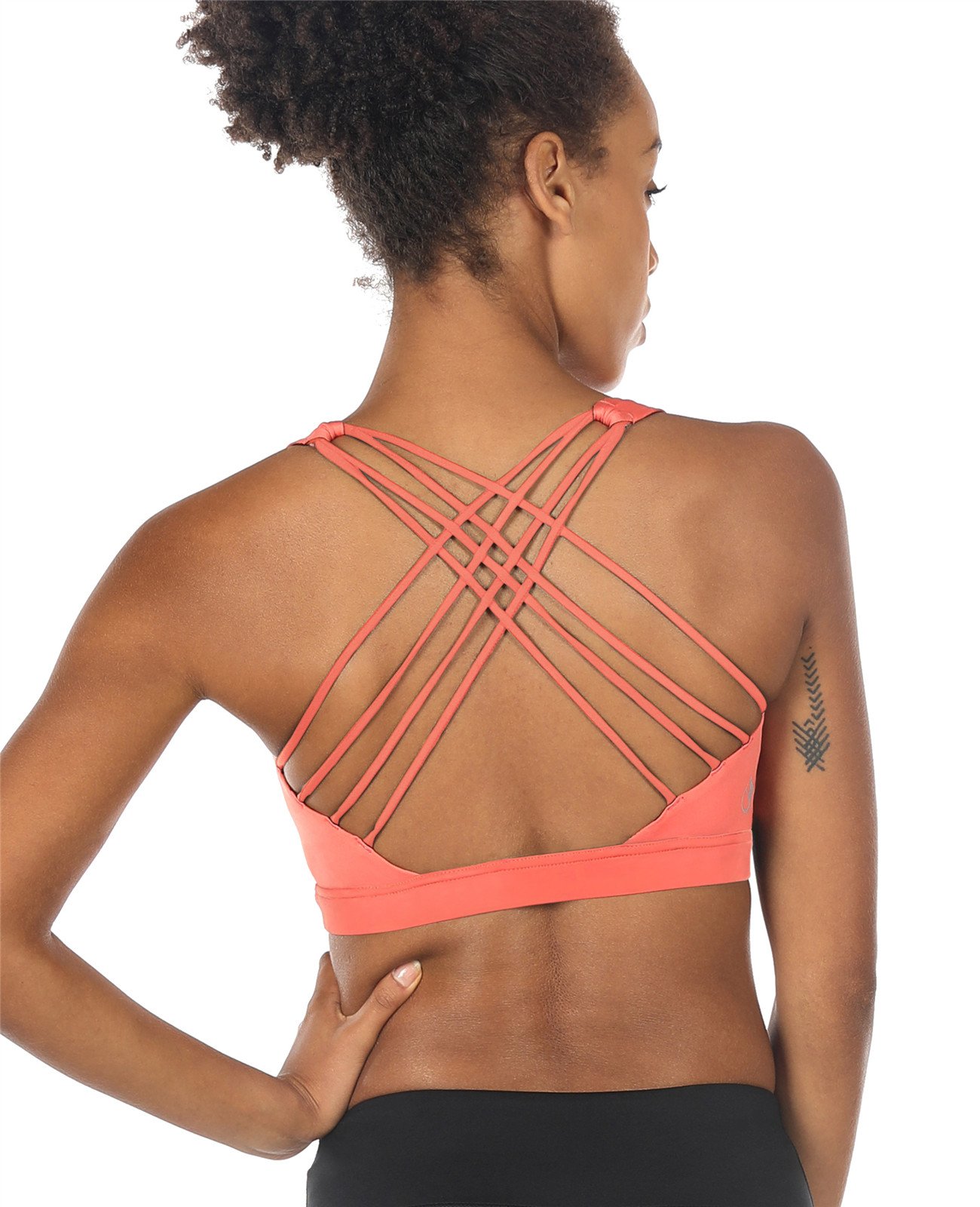 Icyzone Women's Sports Bras - Padded Strappy Activewear Workout Yoga Tops for Running, Gym & Fitness Training