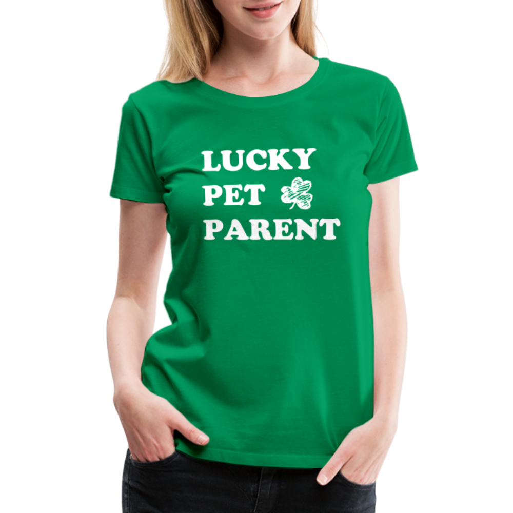 Lucky Pet Parent Contoured Premium T-Shirt - Comfortable Pet Lover Apparel for Dog & Cat Owners - Perfect for Walks, Vet Visits & Pet Playdates