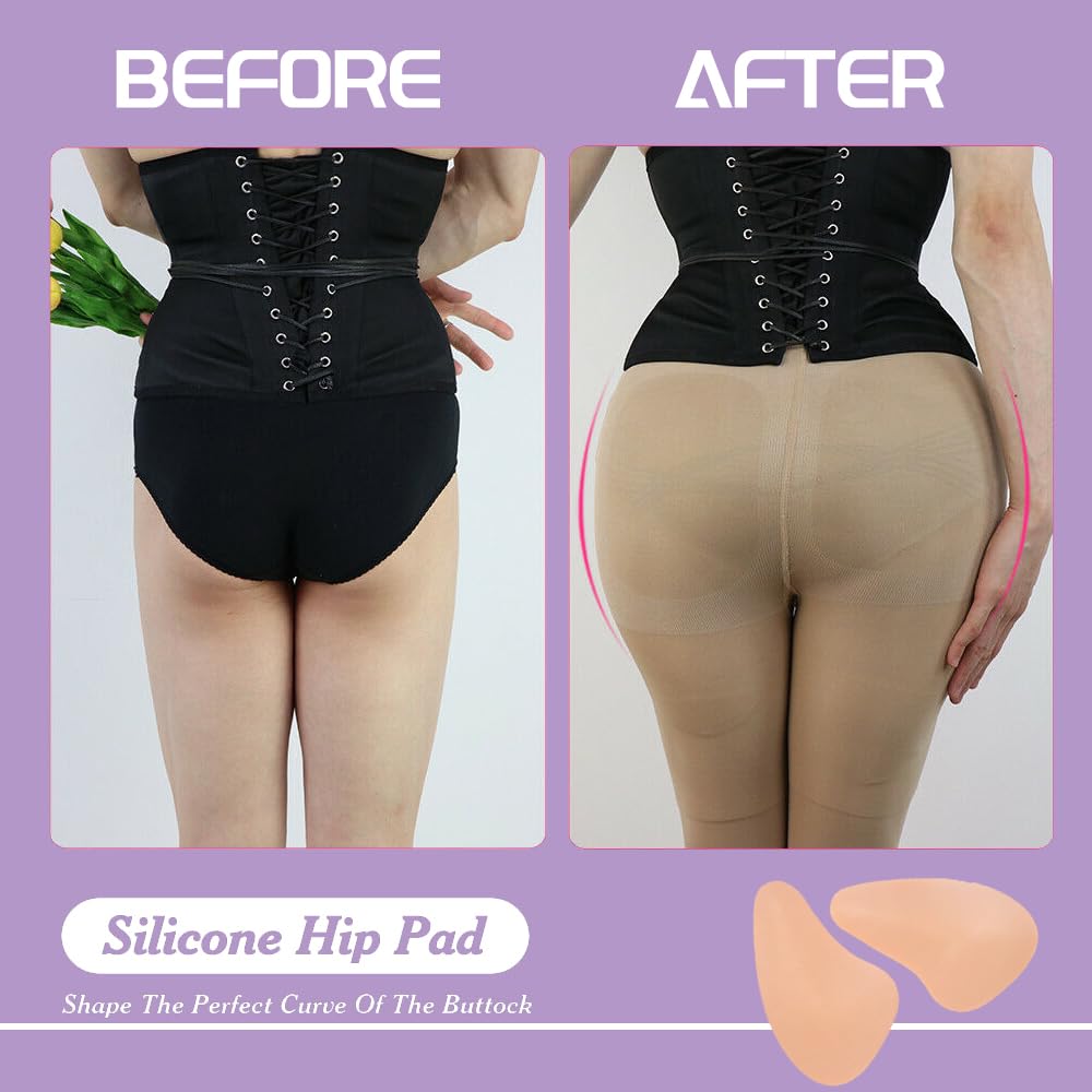Premium Silicone Hip Pads for Women - Butt Enhancer & Body Shaper - Natural Looking Curves for Drag Queens & Crossdressers - Perfect for Costumes, Cosplay & Everyday Wear