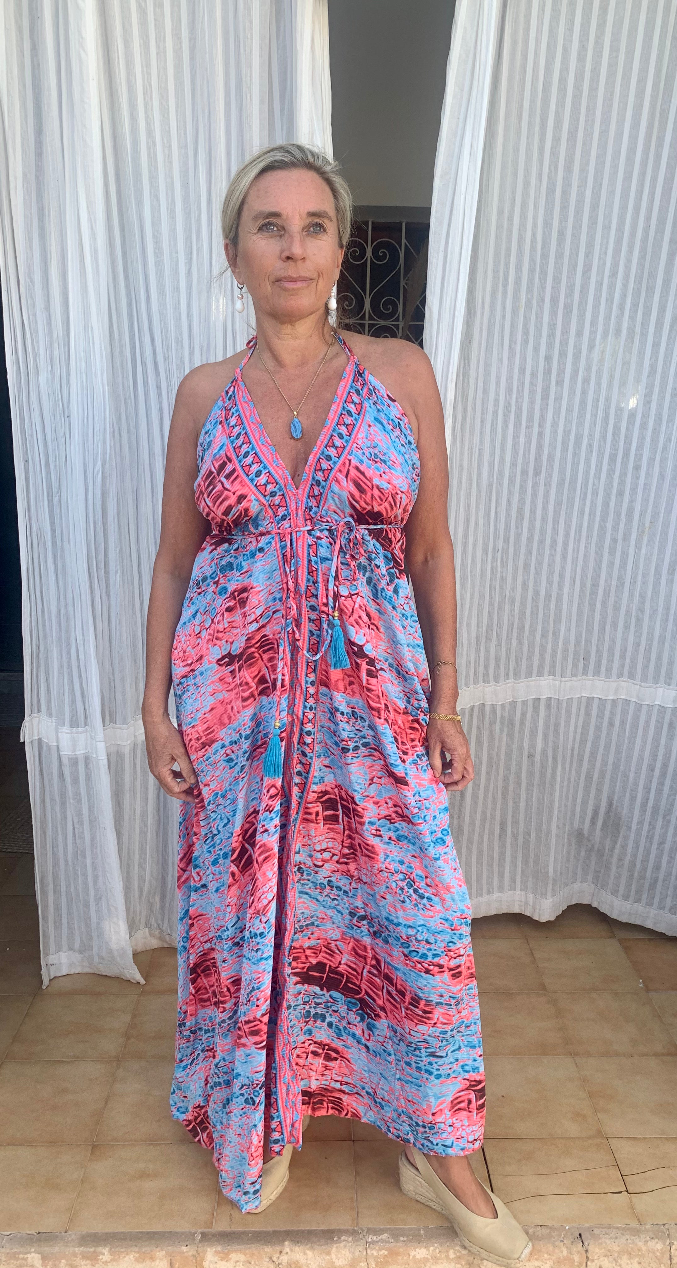 Magic Silky Maxi Dress in Soft Pink - Elegant & Comfortable Long Dress for Women, Perfect for Weddings, Parties & Special Occasions