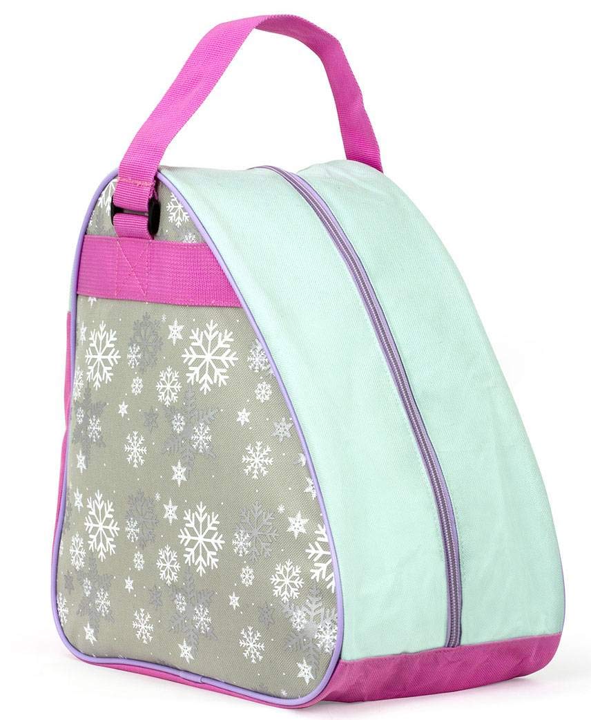 SFR Junior Skate Bag with Snowflake Design - Perfect for Kids' Ice Skating & Hockey Gear Storage | Durable & Stylish Sports Backpack for School & Rink