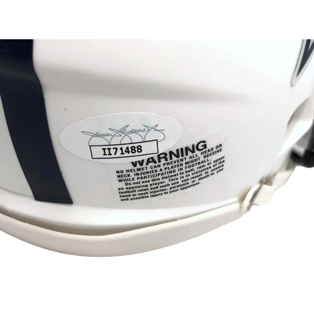 Authentic Ceedee Lamb Signed Dallas Cowboys White Matte Mini Helmet with JSA Certificate - Perfect for NFL Fans, Collectors & Sports Memorabilia Displays