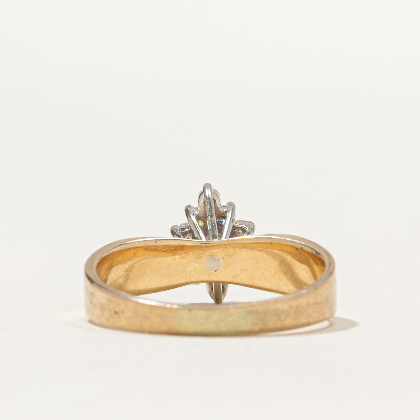 0.33ctw Diamond Cluster Reverse Tapered Ring - Size 7.5 - Elegant Wedding Band, Anniversary Gift for Her, Perfect for Engagement & Special Occasions
