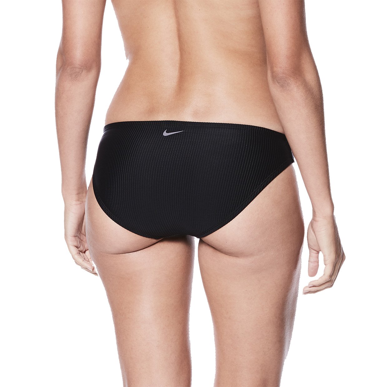 Nike Ribbed Bikini Bottom for Women - High Waisted Swimwear, Black, Size XL - Perfect for Beach, Pool, and Summer Vacations