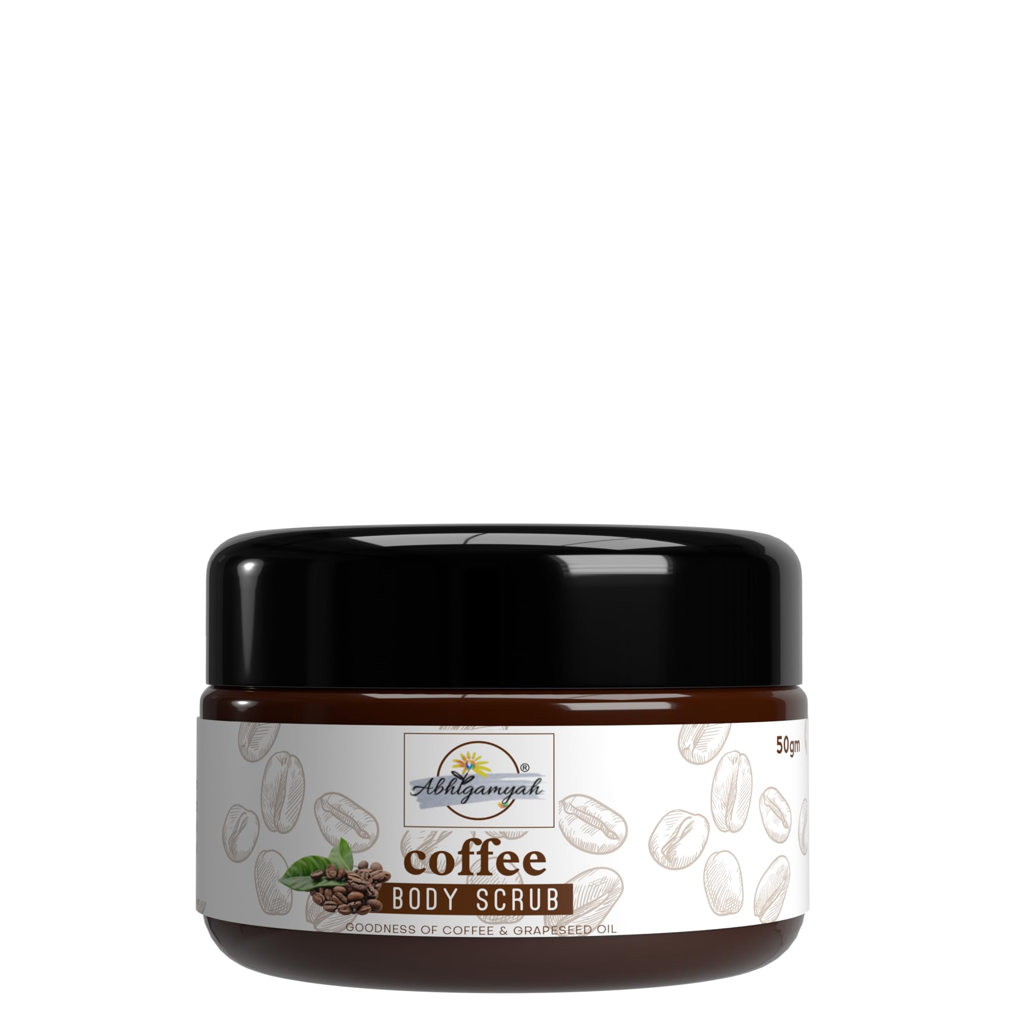 **Goodness Coffee & Grapeseed Oil Body Scrub – Natural Exfoliator for Tan Removal, Soft & Smooth Skin – 50g Pack – Perfect for Post-Sun Care & Spa Days**