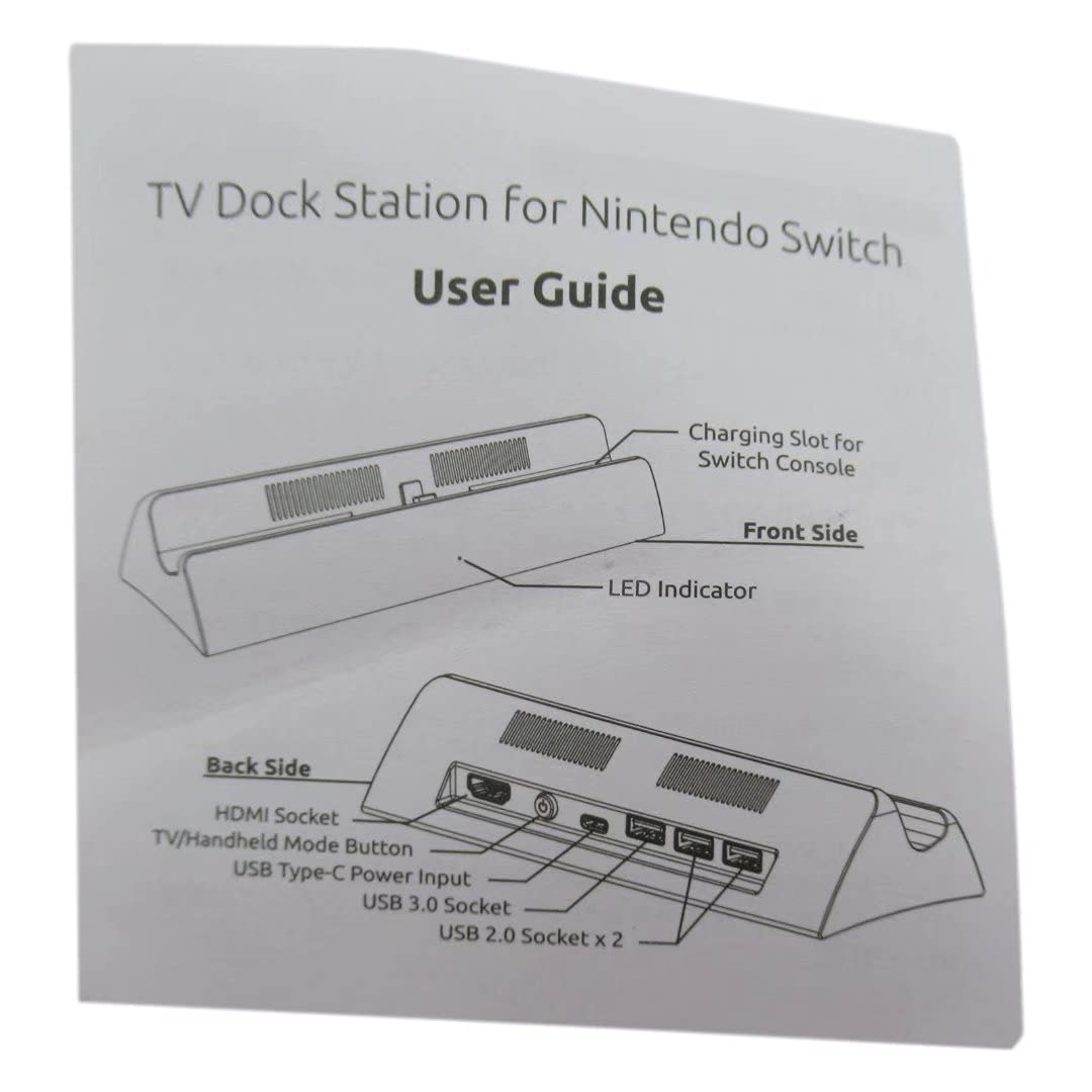 Nintendo Switch Charging Dock with 3 USB Ports - Compatible with Switch Console & TV Mode | Fast Charging Station for Gaming, Travel & Home Use
