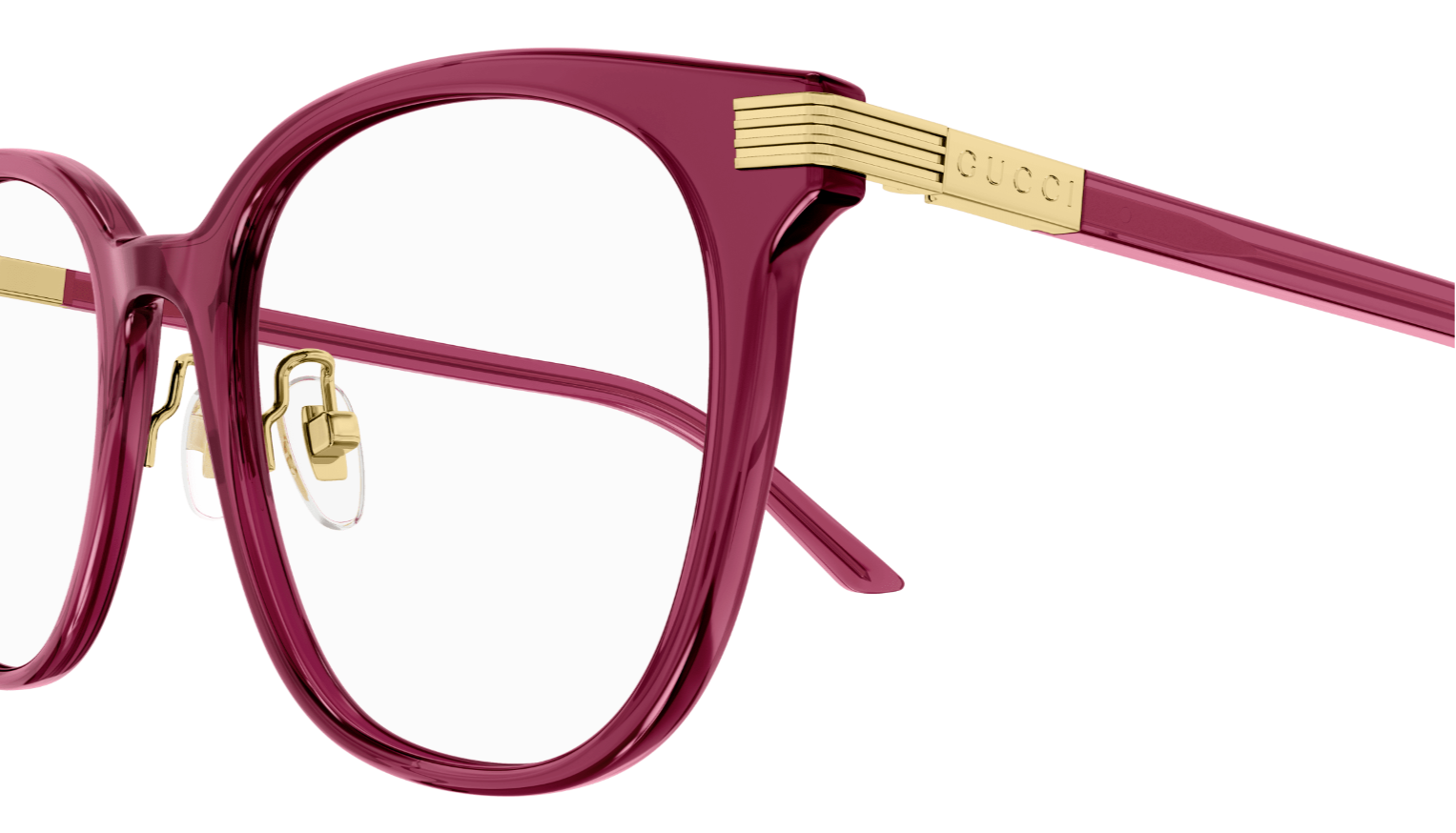 Gucci GG1453OK 003 Burgundy Cat Eye Women's Eyeglasses - Stylish Prescription Glasses & Fashion Sunglasses for Women - Perfect for Office, Driving, and Everyday Wear