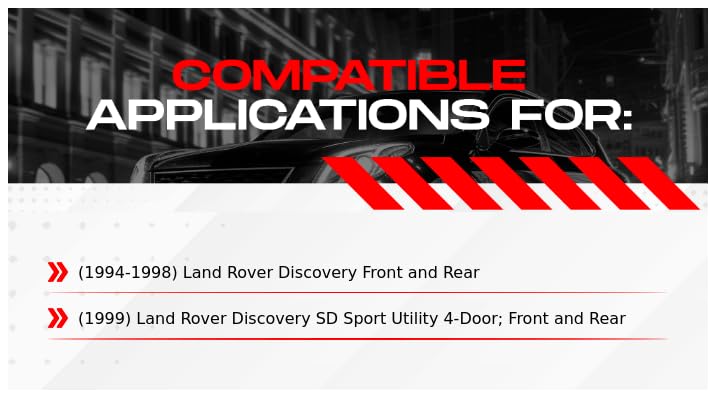 R1 Concepts Complete Front & Rear Brake Kit with Semi-Metallic Pads & Rotors - Compatible with 1994-1999 Land Rover Discovery | Off-Road & Daily Driving Brake Upgrade