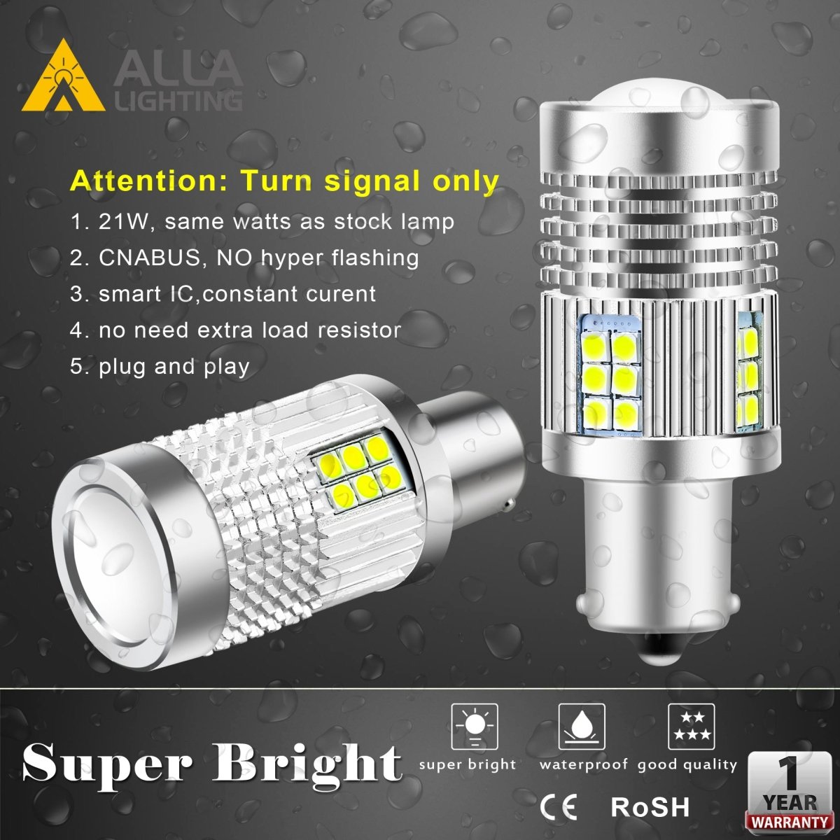 1156 LED Bulb CANbus BA15S - 3497 1156NA 7506 Turn Signal & Reverse Lights for Cars, Trucks, Motorcycles - Durable & Bright Replacement Bulb for Daytime & Night Driving