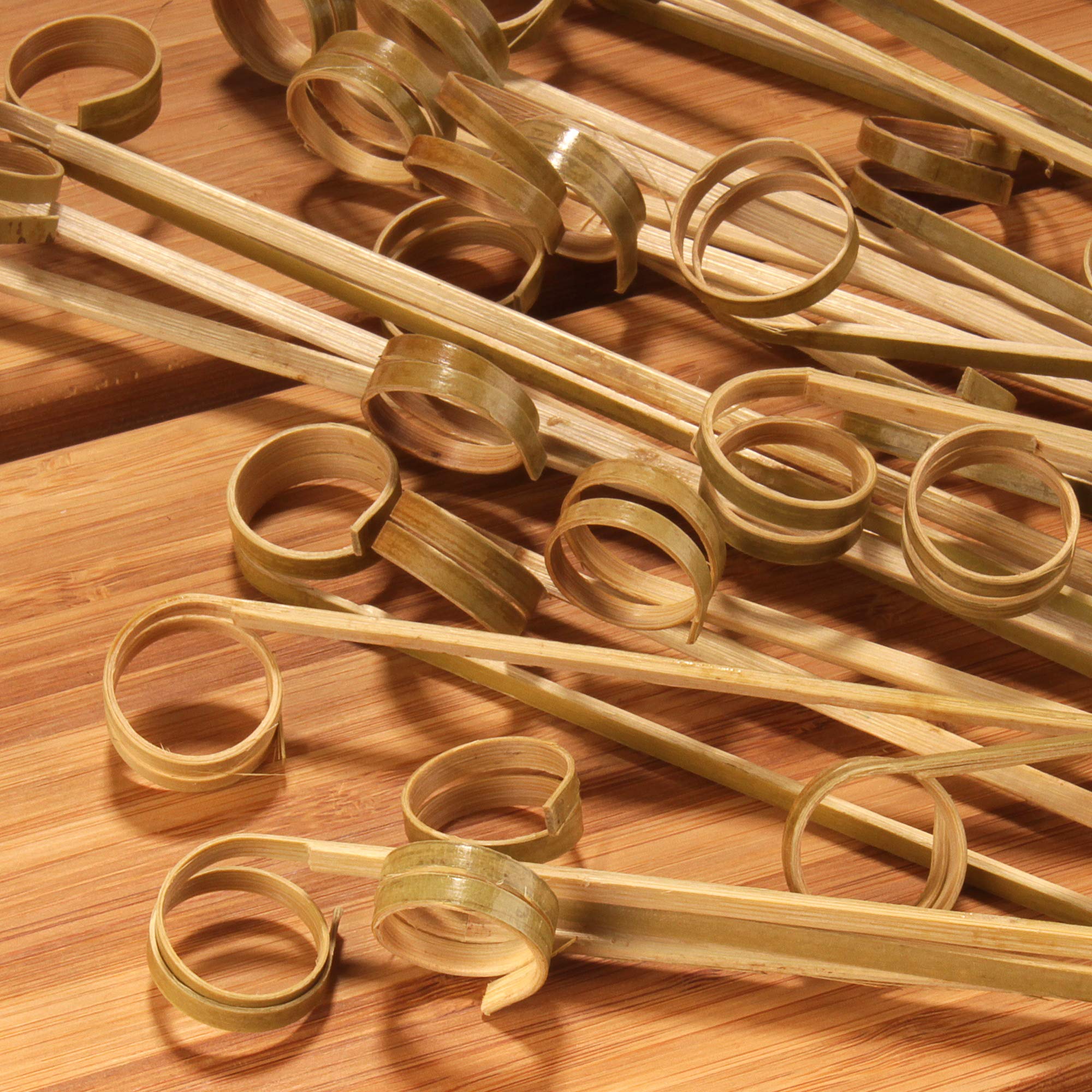 50 Pack Natural BambooMN Loop Ring Card Holders - 17 Inch (43cm) Gardening Stakes for Flowers, Lawn & Plant Labels - Perfect for Organizing Seedlings, Marking Garden Beds & DIY Craft Projects