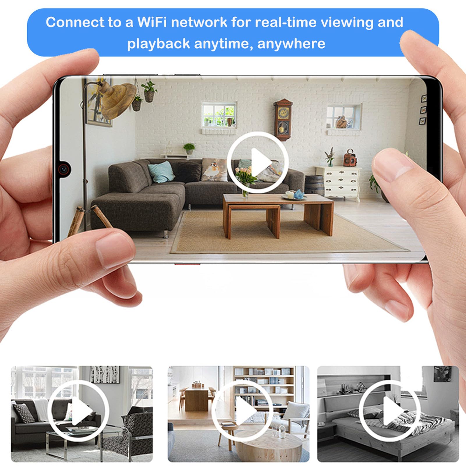 Goshyda Wireless Outdoor Security Camera - 1080P HD Smart WiFi, Motion Detection, IP66 Waterproof, Night Vision, Loop & Wide Angle Recording - Ideal for Home, Business & Garage Surveillance