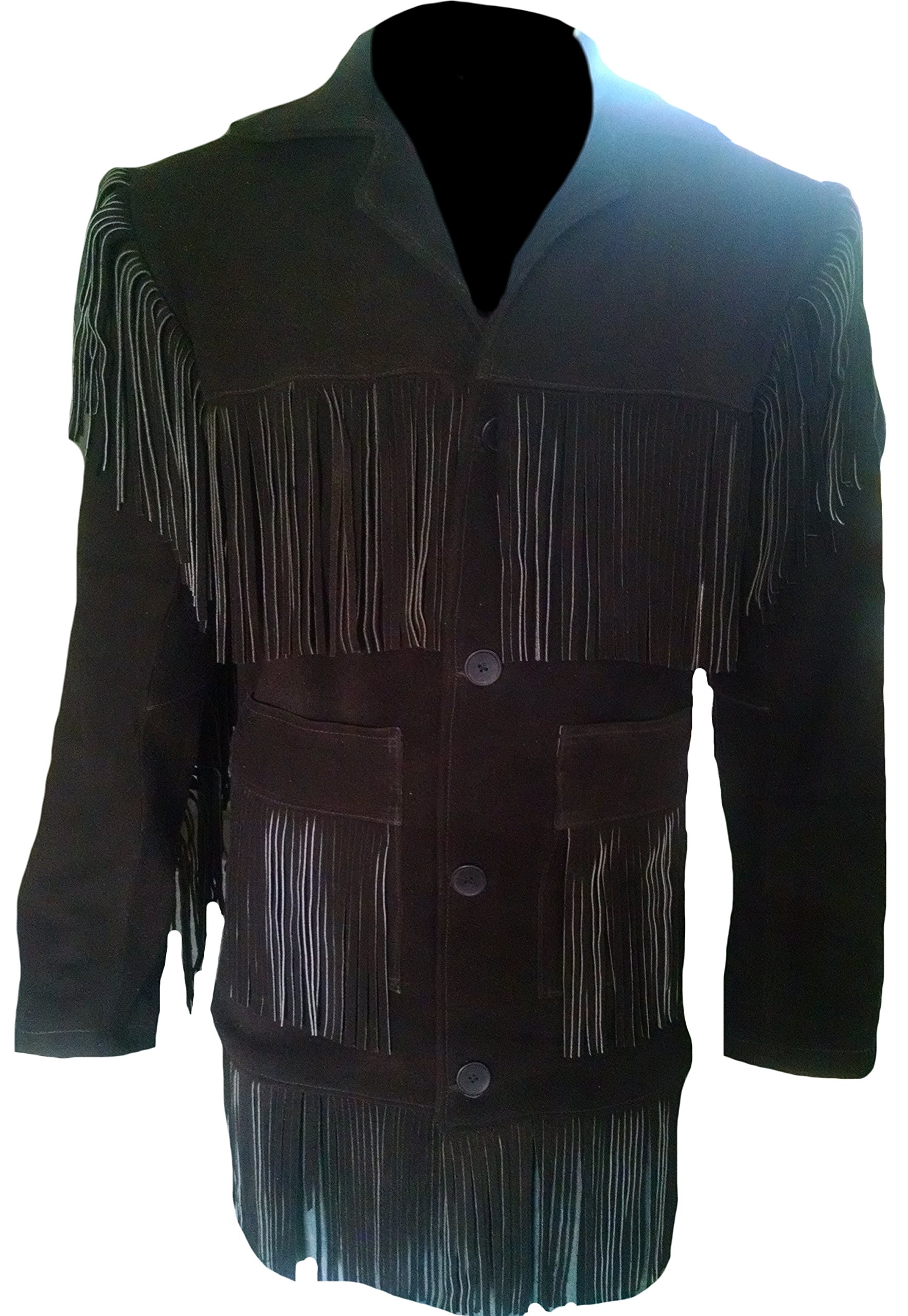 Premium Men's Western Suede Leather Jacket - Vintage Cowboy Style Coat for Casual & Outdoor Wear - Perfect for Rodeo, Ranch, and Western Fashion Enthusiasts