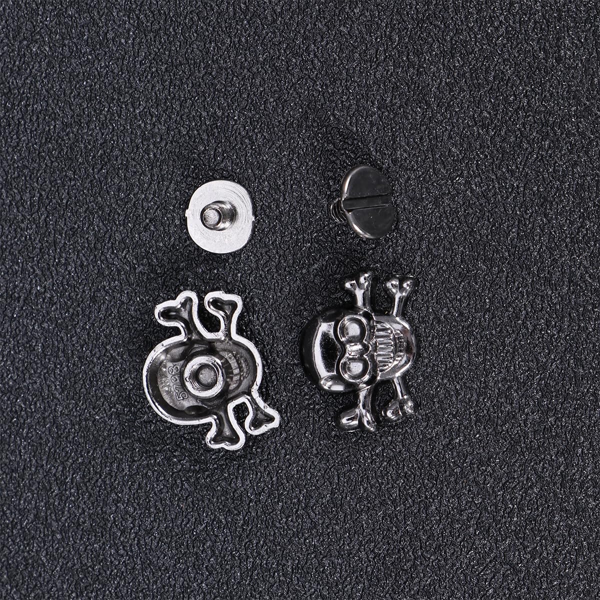 SUPVOX 10Pcs Punk Skull Head Studs - DIY Metal Rivets for Leather Craft, Shoes, Bags, Belts & Clothing - Gothic Fashion Accessories for Punk Style Outfits & Costume Parties