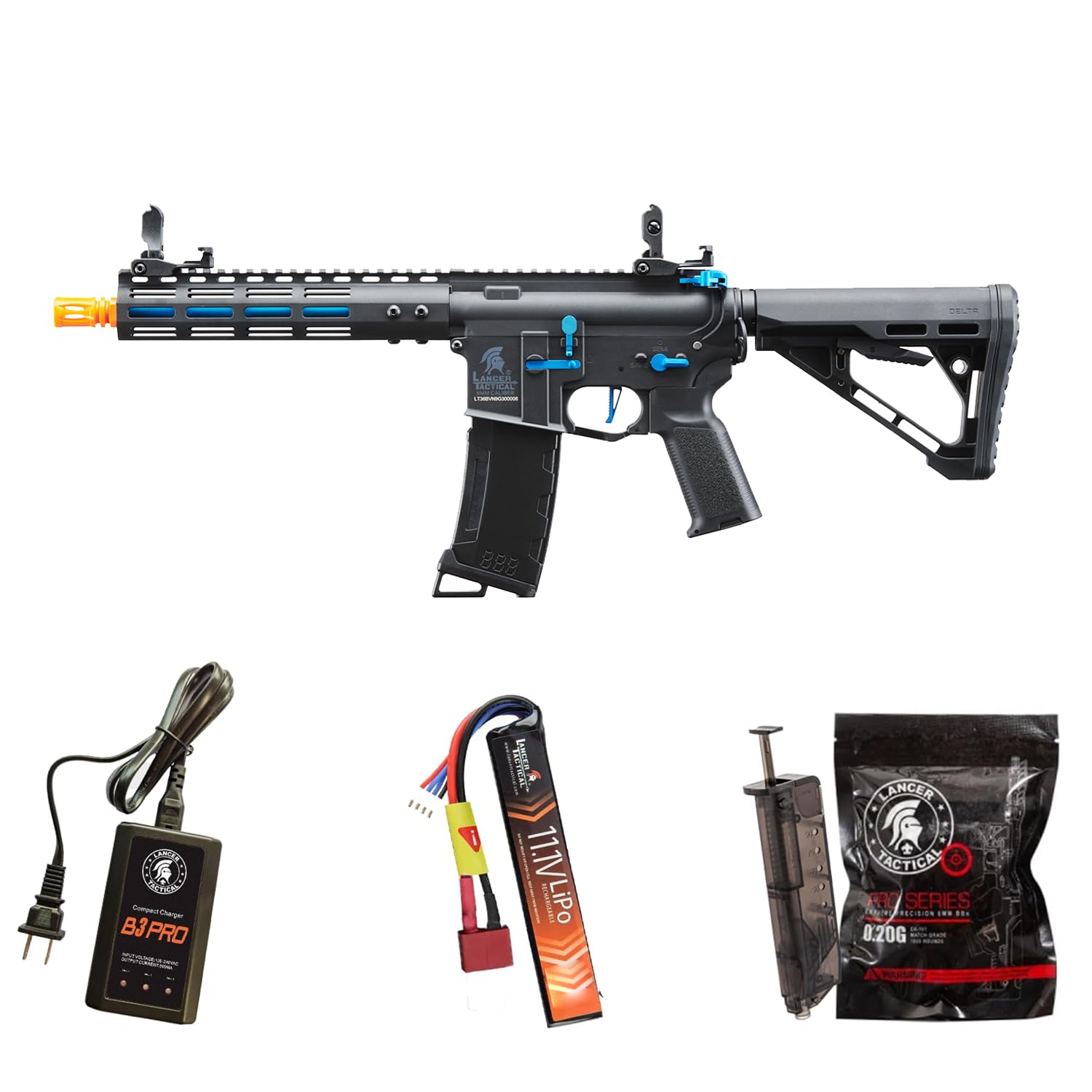 Lancer Tactical Gen 3 Programmable Trigger Airsoft Rifle - 9
