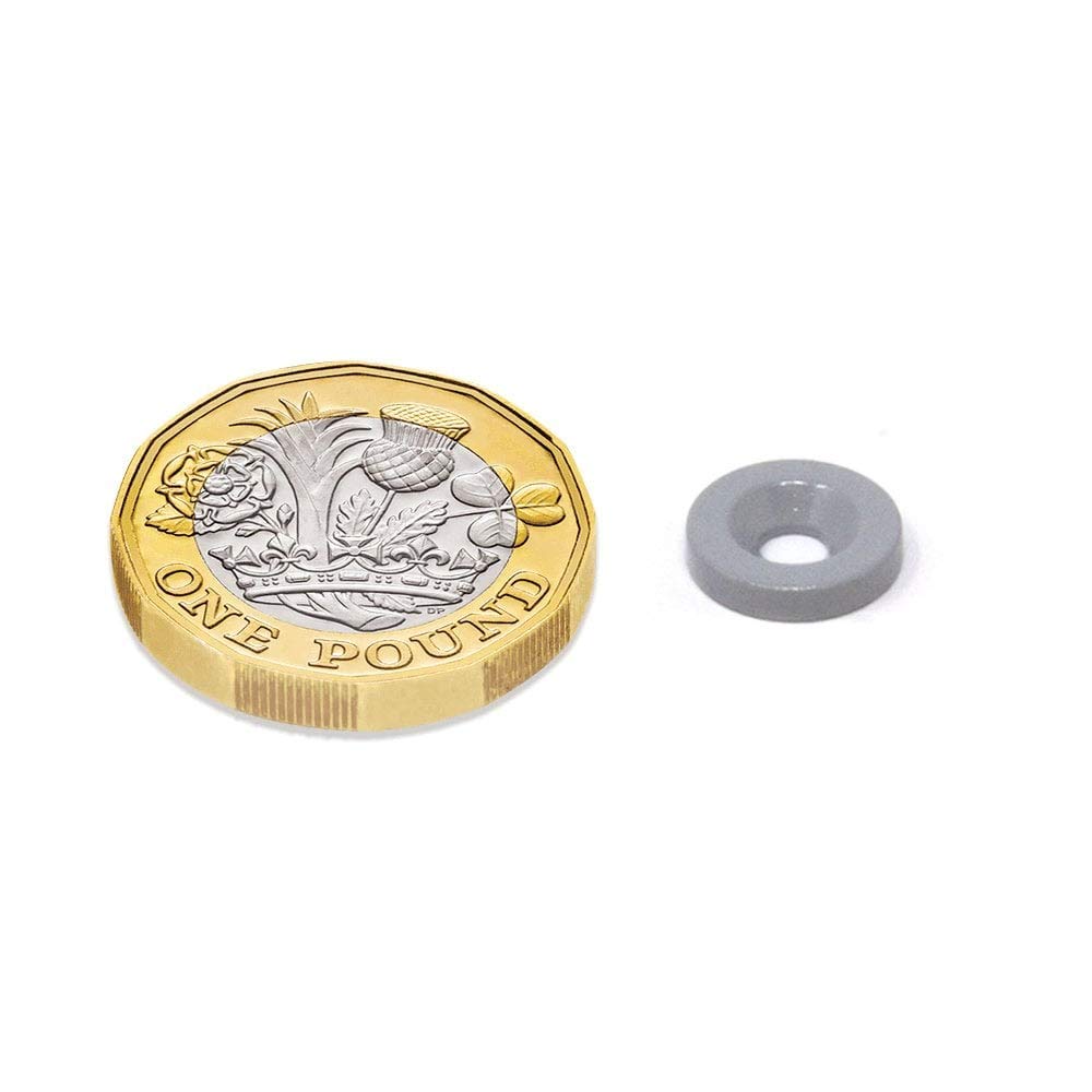 N42 Neodymium PTFE Coated Countersunk Disc Magnets - 3/8