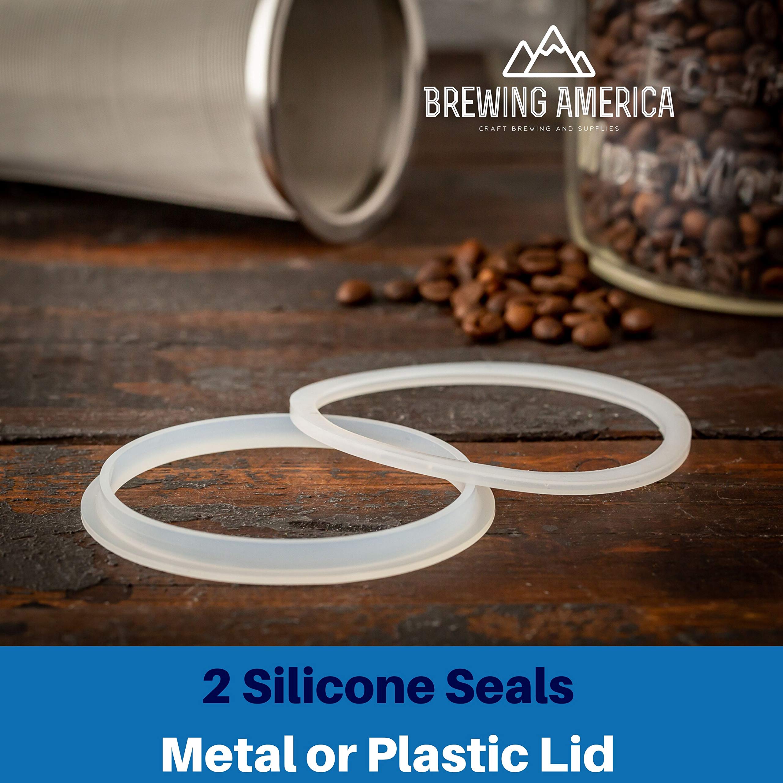 Premium Cold Brew Coffee Filter for Mason Jars - UPGRADED Stainless Steel Mesh with 2 Silicone Seals (32oz/1 Quart Wide Mouth) - Perfect for Iced Coffee, Cold Brew Concentrate & Homemade Tea Infusions