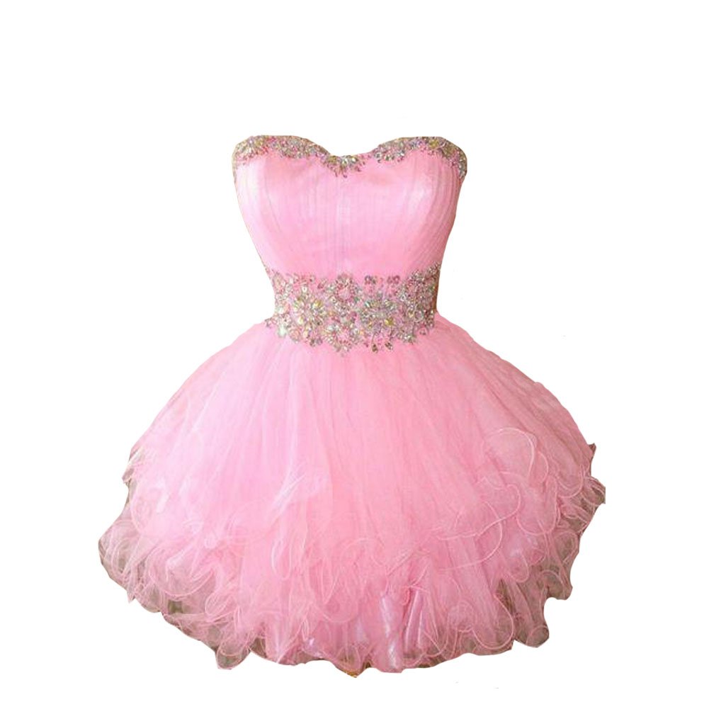 Kivary Beaded Sweetheart Prom Dress for Homecoming & Parties