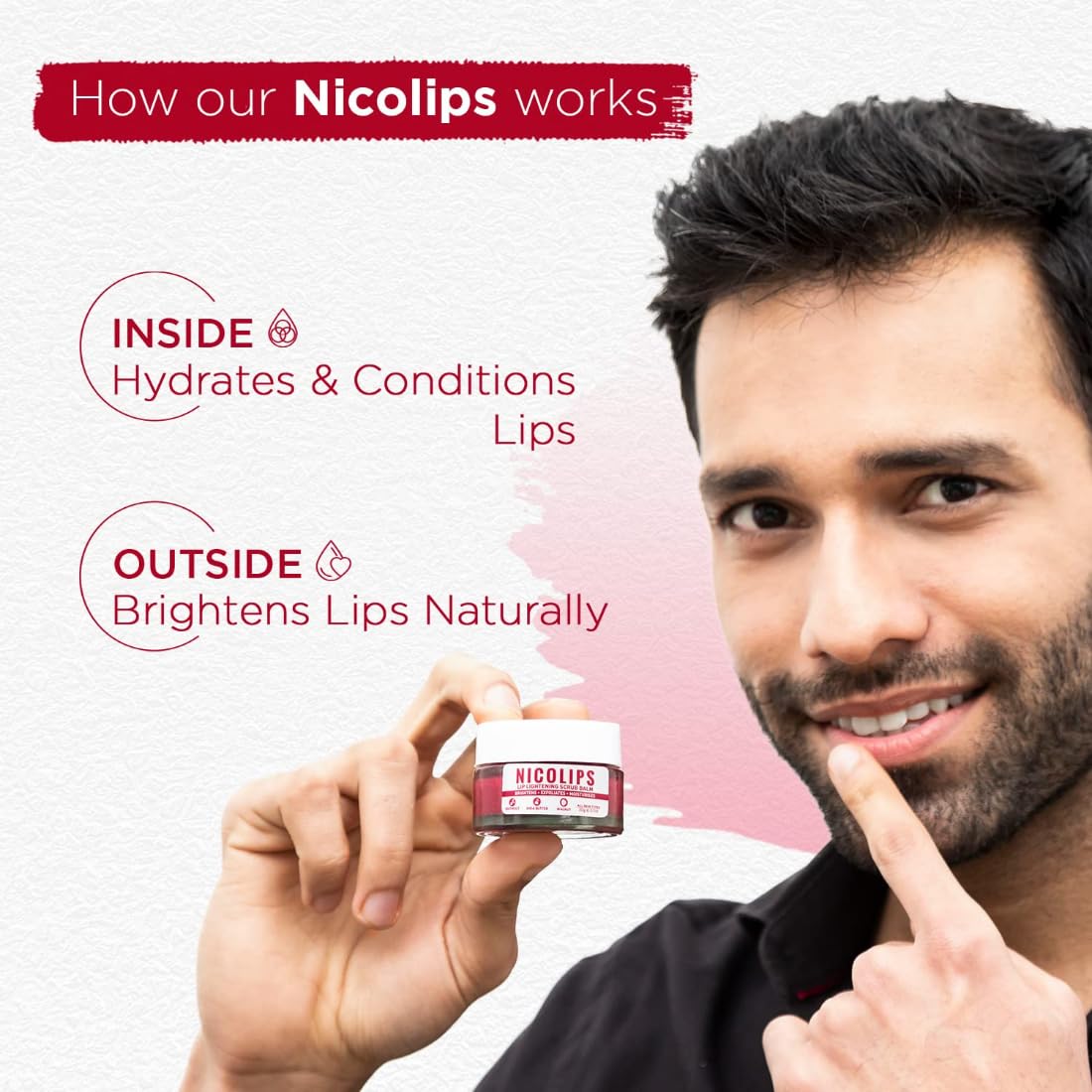 Bella Vita Organic NicoLips Lip Scrub & NicoBalm Lip Balm Combo - Natural Treatment for Dry, Chapped & Dark Lips - 20g Exfoliator + 4g Moisturizer - Perfect for Daily Lip Care & Nighttime Treatment
