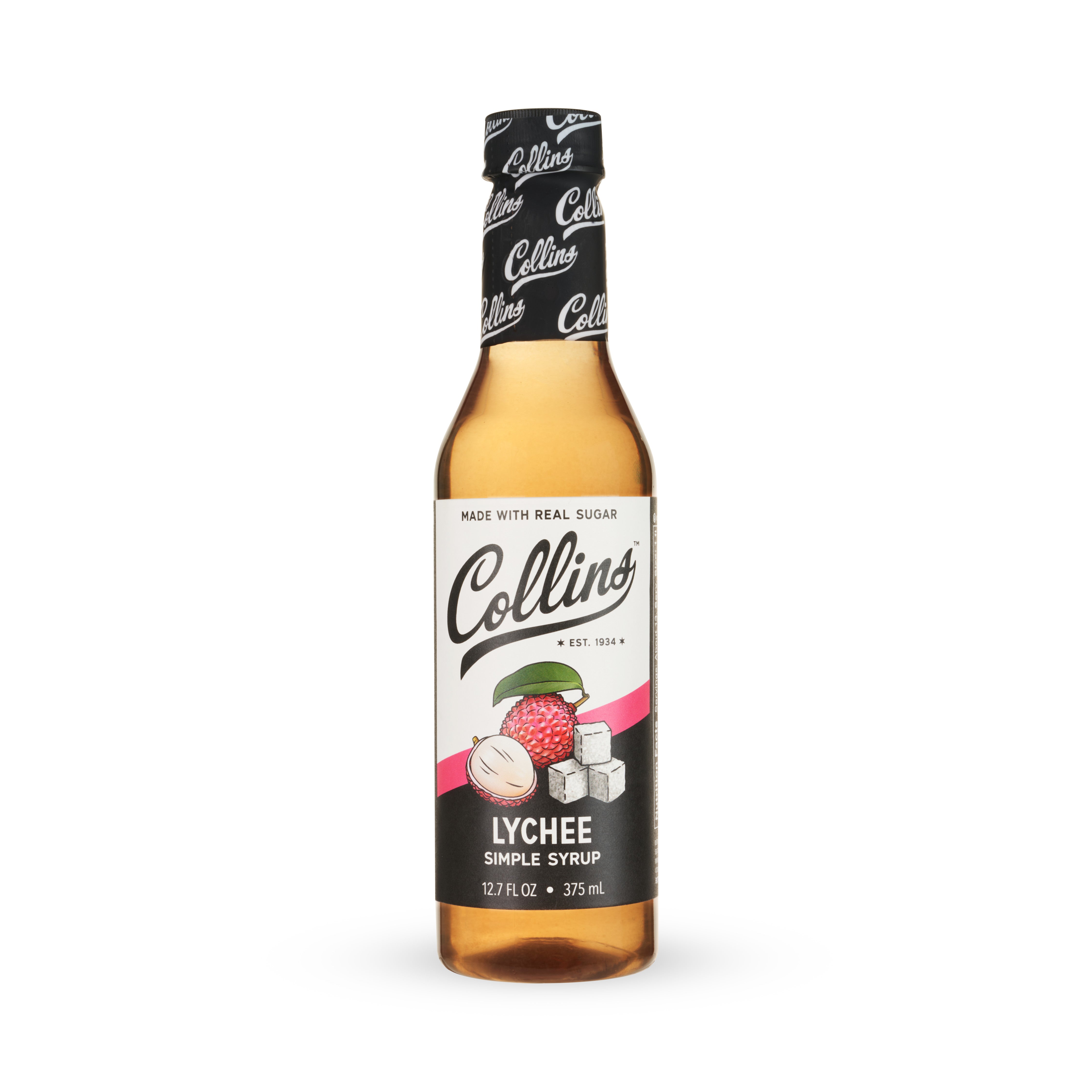 Premium Lychee Simple Syrup - 12.7 oz Bottle | Natural Sweetener for Cocktails, Boba Tea & Desserts | Perfect for Mixing Drinks, Baking & Asian Cuisine