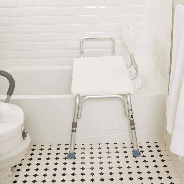 ProBasics Heavy Duty Bariatric Transfer Bench for Shower - 500 lb Weight Capacity - Safe Mobility Aid for Elderly & Disabled - Non-Slip Surface, Adjustable Height - Ideal for Home Care & Rehabilitation