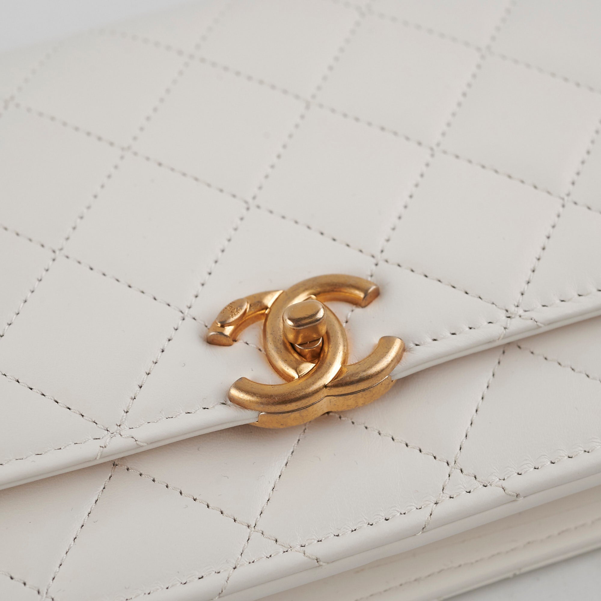 Chanel Seasonal Wallet On Chain WOC White Leather Crossbody Bag - Luxury Designer Handbag for Women | Perfect for Parties, Date Nights & Special Occasions