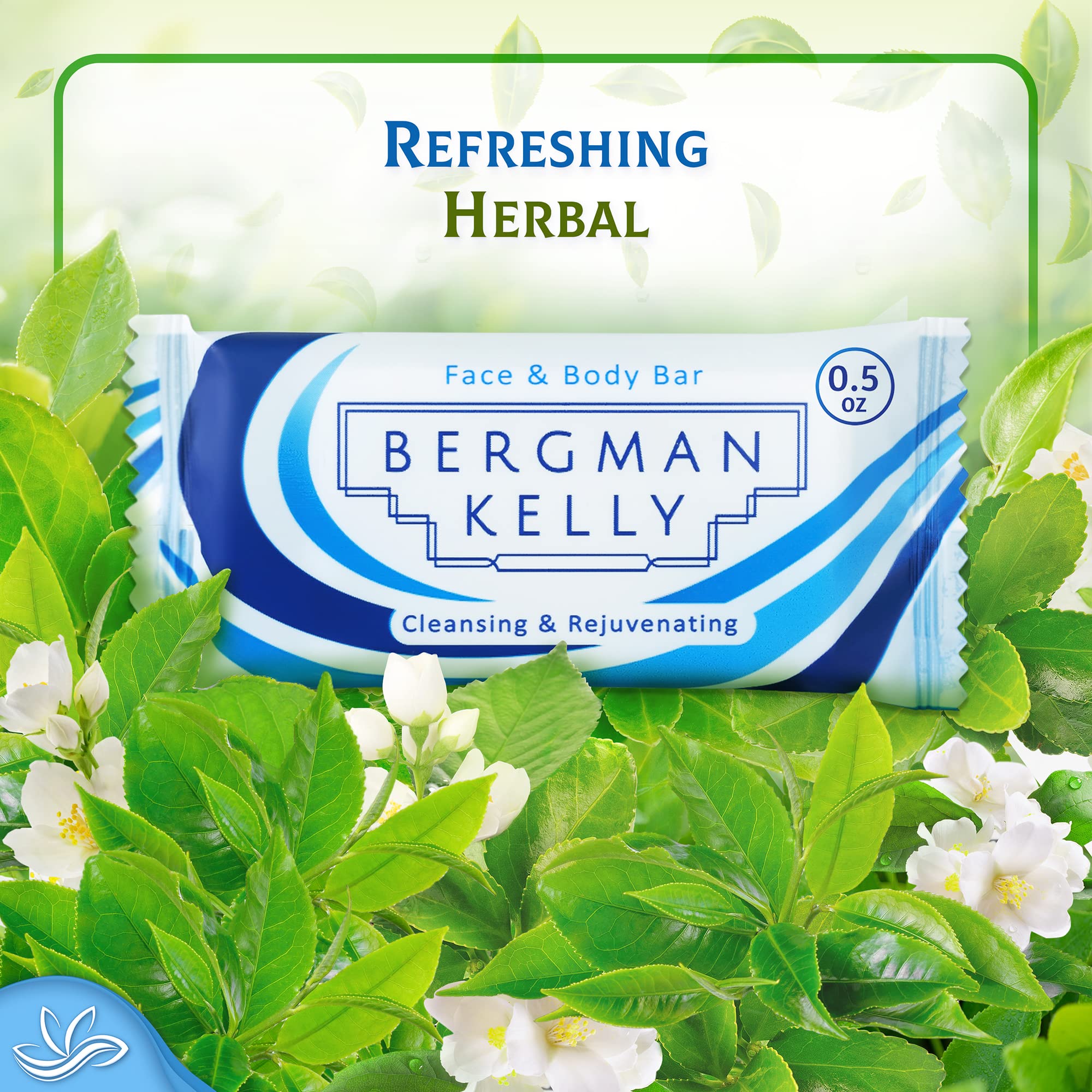 BERGMAN KELLY 3-Piece Travel Toiletries Set - White Tea Scent for Hotels & Guests