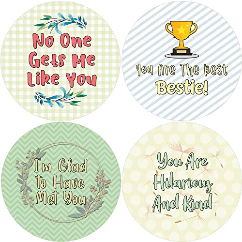 Creanoso Premium Friend Acknowledgement Stickers (5-Sheet Pack) - High Quality Gift Stickers for Kids, Teens & Adults - Perfect for Stocking Stuffers, Party Favors, Corporate Giveaways - Use for Scrapbooking, Journals, Cards & DIY Crafts