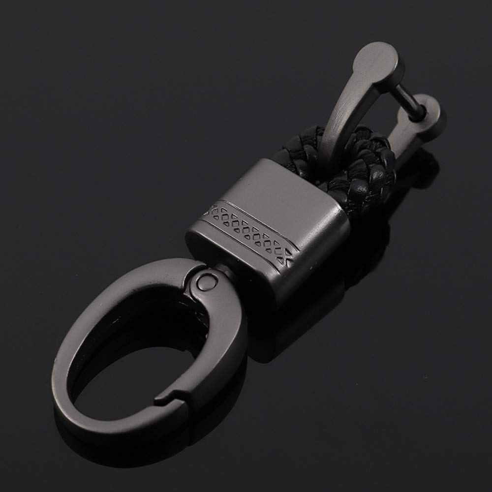 BOLLAER Premium Leather Keychain for Car, Office & Home Keys - Braided Leather Key Ring Accessory Gift for Men & Women - Perfect for Everyday Use, Travel & Gifting