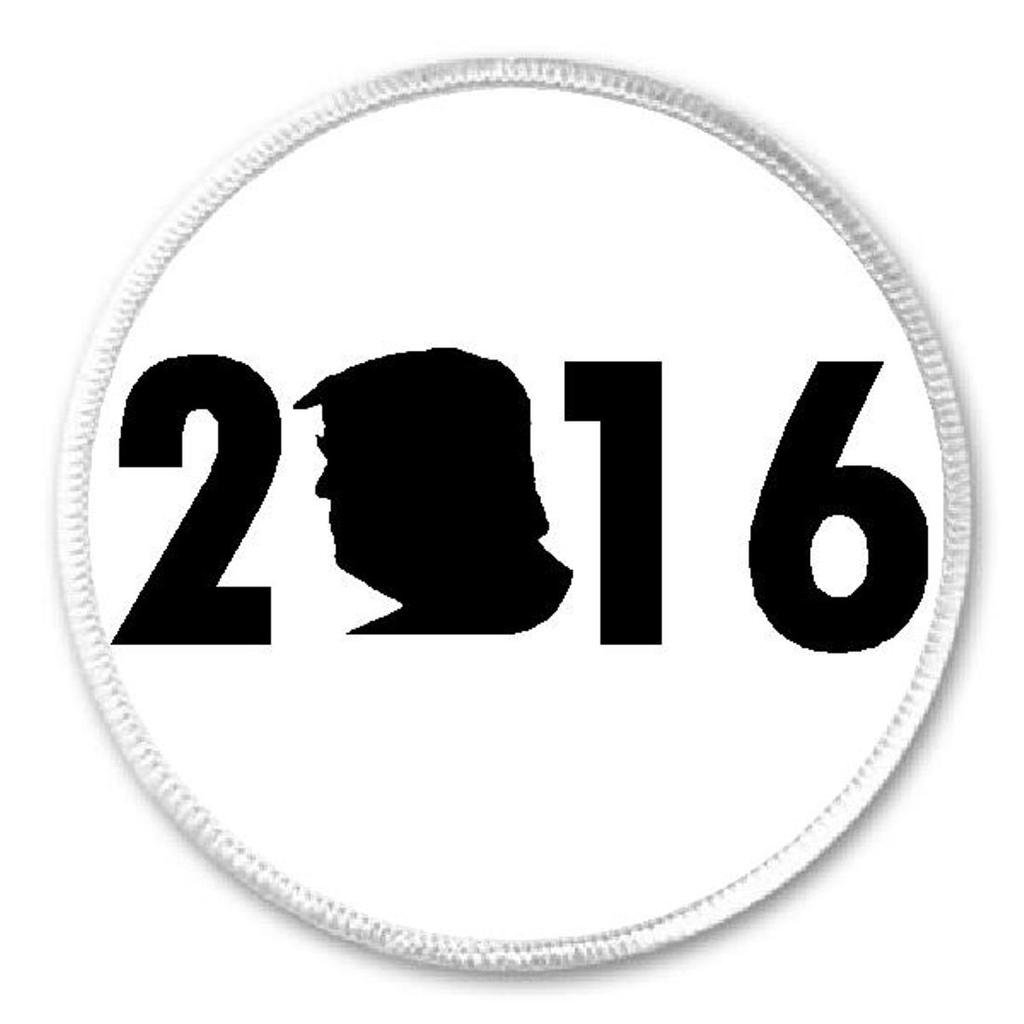 2016 Donald Trump Silhouette Iron-On Patch - 3 Inch Republican Conservative Political Emblem for Jackets, Hats & Bags - Perfect for Campaigns, Rallies & Patriotic Events