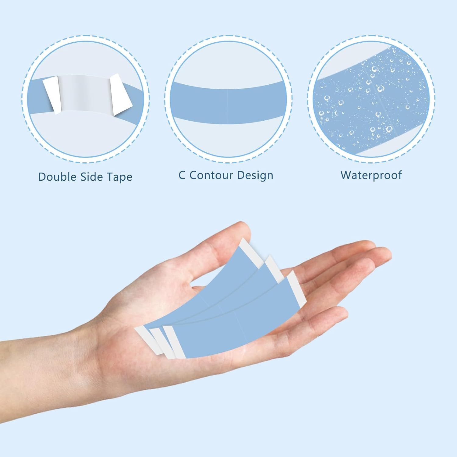 **Raxdon Walkers Lace Front Wig Tape – C Shape, 36 Strips | Strong Double-Sided Adhesive for Wigs & Hairpieces | Waterproof, Long-Lasting Hold (Up to 4 Weeks) | Skin Safe & Sweat Resistant | Perfect for Daily Wear, Cosplay & Special Events**