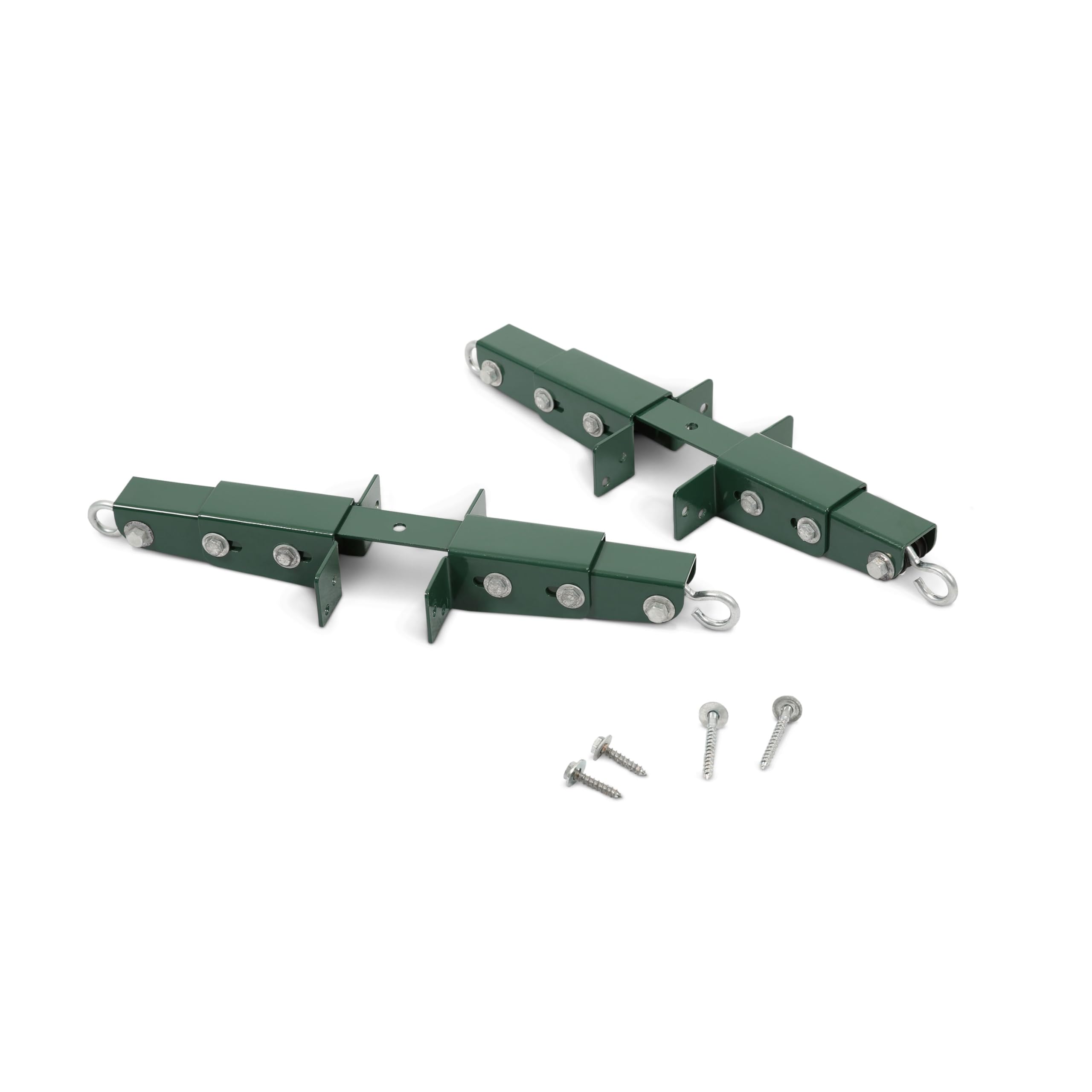 Gorilla Playsets 11-4026-P Adjustable Swing Set Glider Brackets - Heavy Duty Green Metal Replacement Parts for Outdoor Playsets & Backyard Swings - Perfect for Kids Playground Equipment & DIY Swing Set Repair