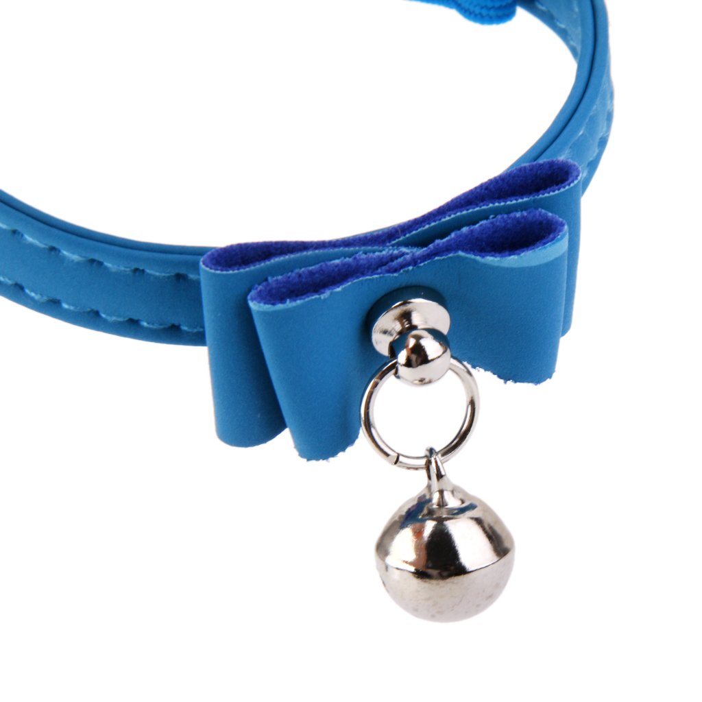 Adjustable Pet Safety Collar with Bell - Soft Kitten Cat Puppy Collar, Reflective Strap & Quick-Release Buckle (Blue) - Perfect for Walking, Training & Outdoor Adventures