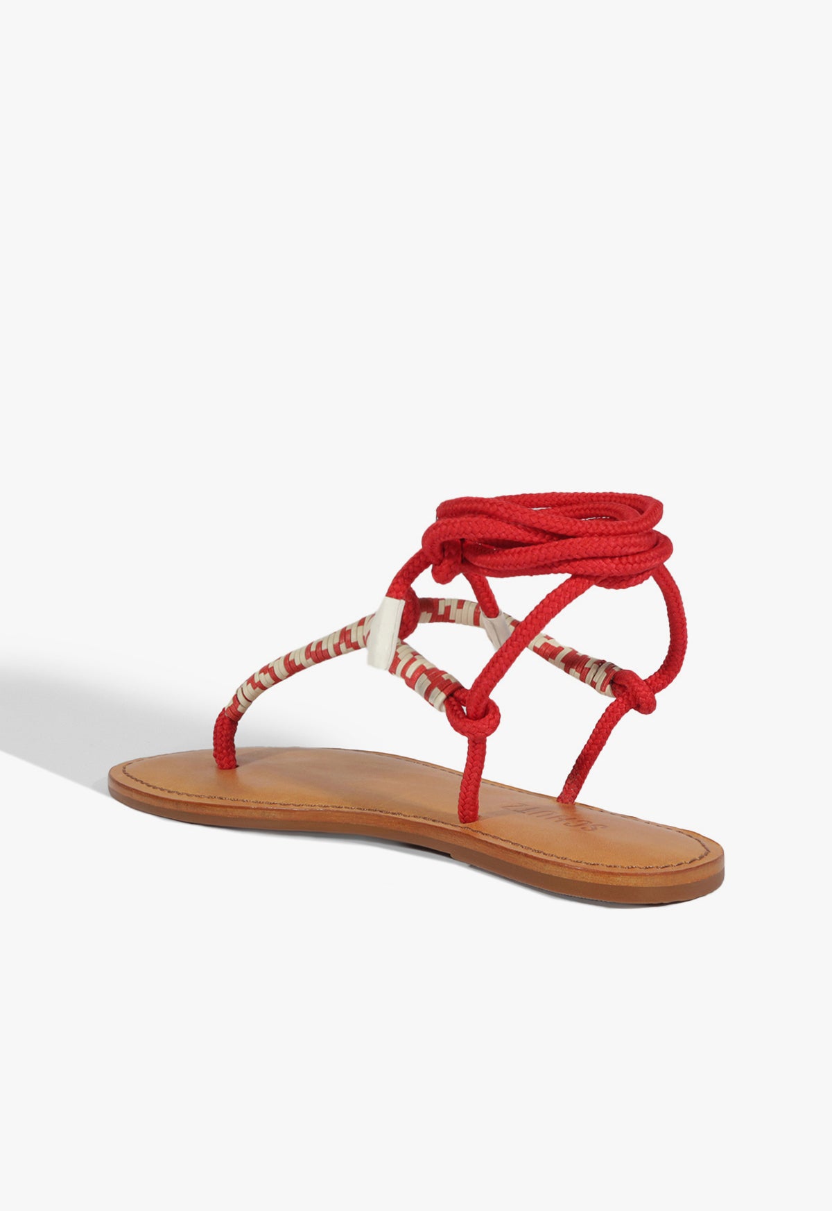 Claire Women's Red Flat Sandals - Comfortable Summer Casual Shoes for Beach, Vacation & Everyday Wear