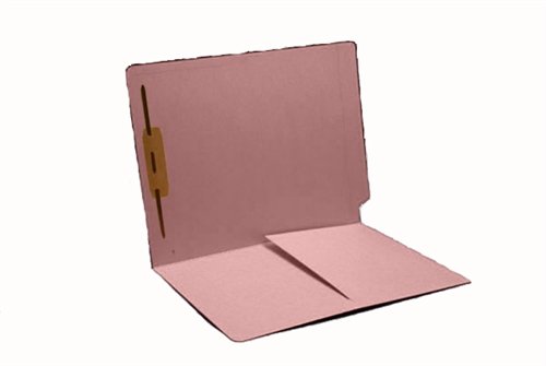 Pink Folders with 1 Top Fastener, 1/2 Pocket & End Tab - Premium File Folders for Office, School, or Home Organization - Perfect for Documents, Papers & Homework
