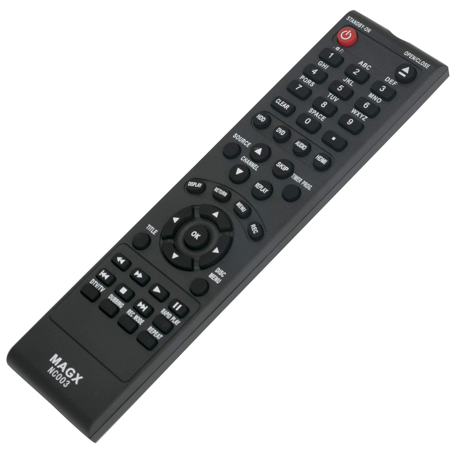 Magnavox DVDR HDD DVD Player Remote Control Replacement for MDR515H MDR533H MDR535H MDR537H MDR557H Models - Perfect for Home Entertainment & Media Playback