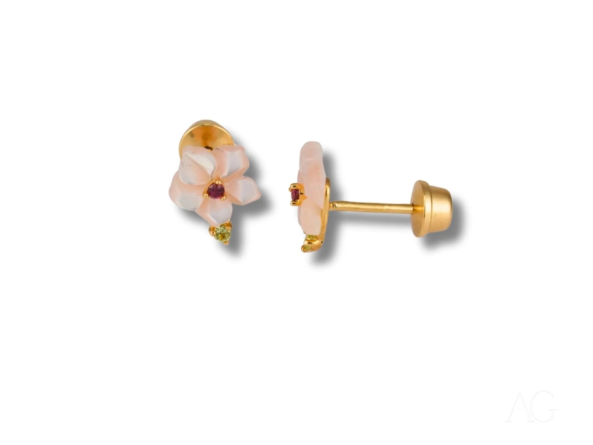 Petal Fantasy 18K Gold Flower Cubic Zirconia Earrings – Elegant Dangle Earrings for Women, Perfect for Weddings, Parties & Special Occasions