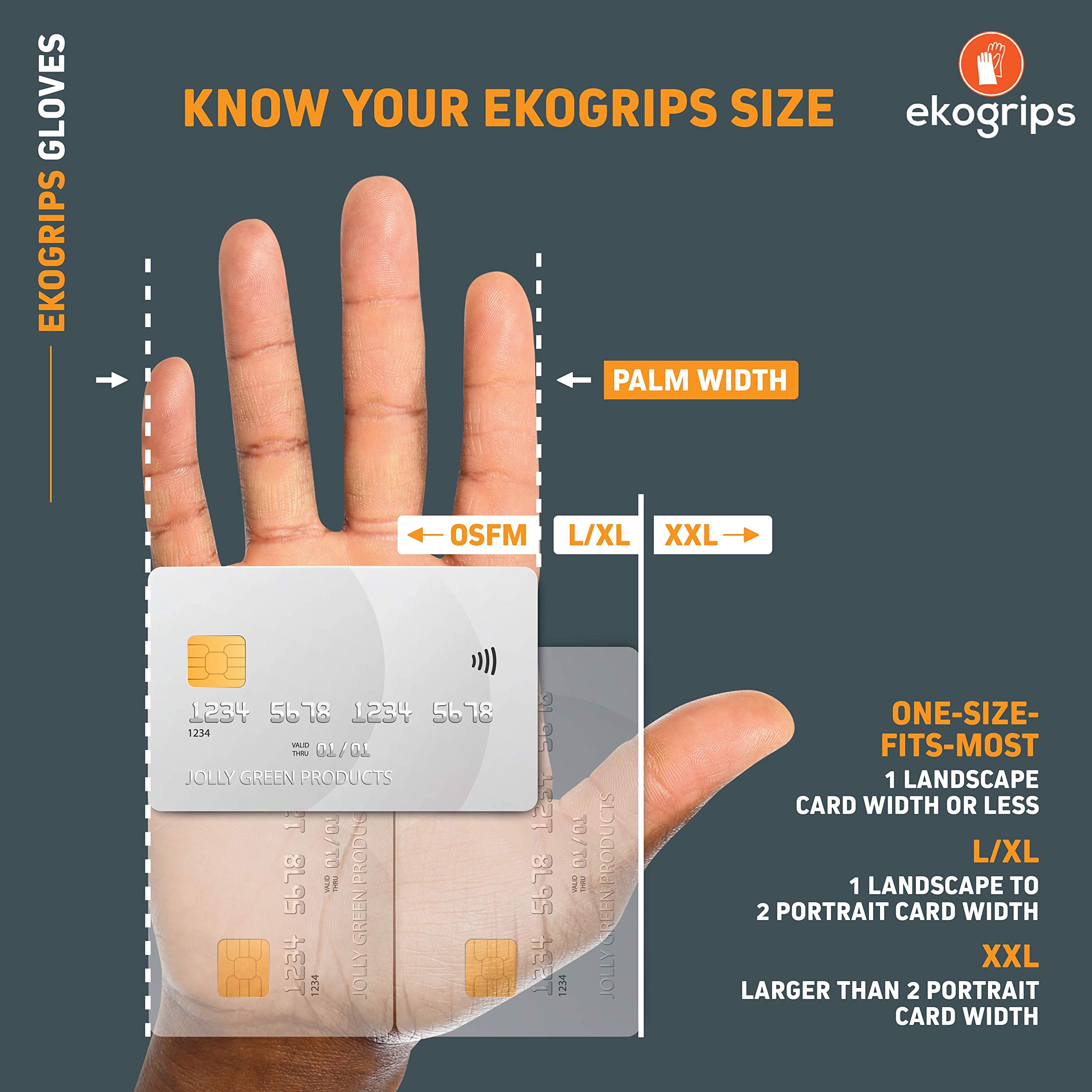 Ekogrips Premium Heat-Resistant BBQ Gloves for Grilling, Cooking & Meat Handling - Oven & Fireplace Safety Gloves - Campfire & Dishwashing Mitts - Orange Large/XL for Outdoor & Kitchen Use