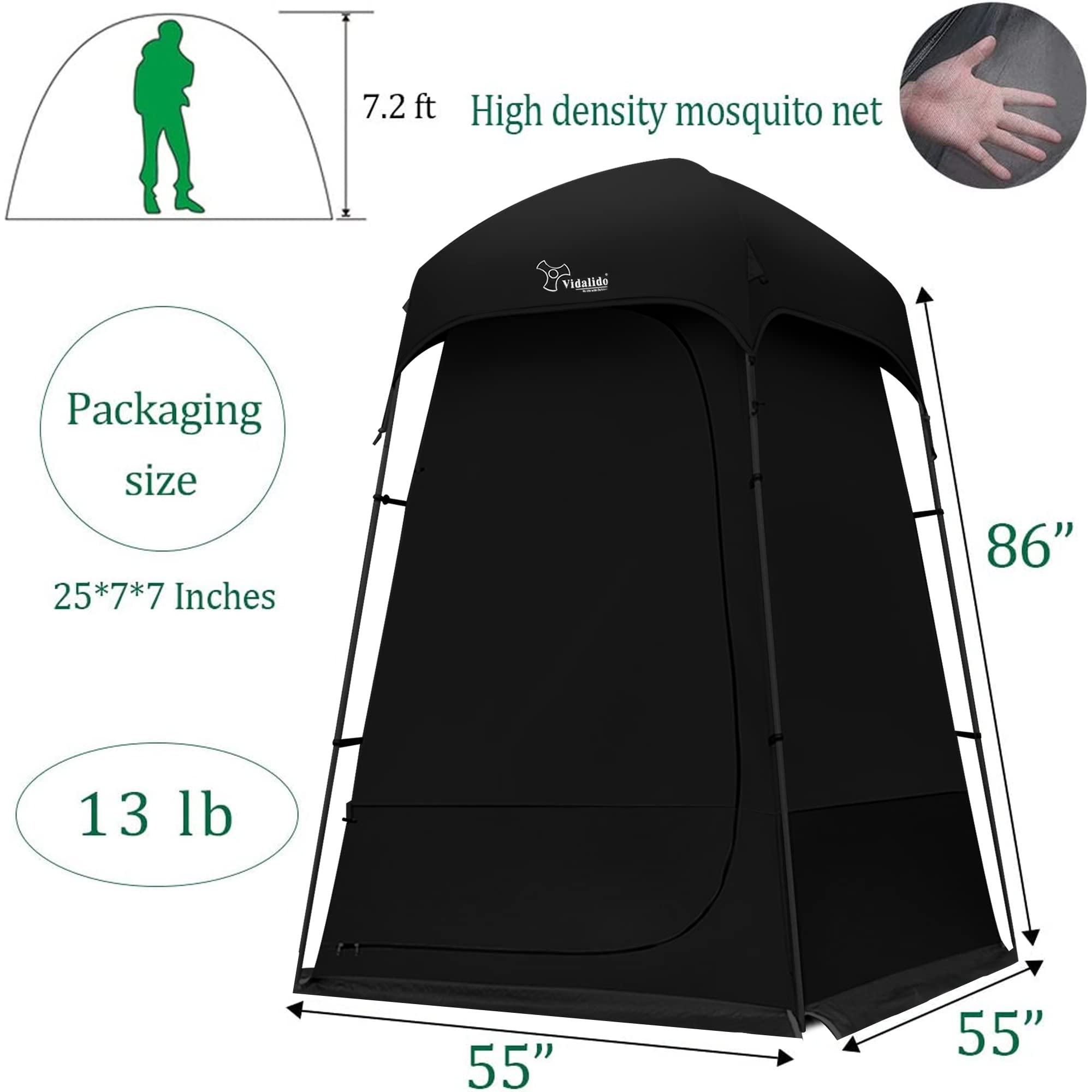 Portable Outdoor Shower Tent & Changing Room - Waterproof Camping Privacy Shelter for Beach, Pool, RV & Backpacking | Perfect for Camping, Hiking & Outdoor Adventures