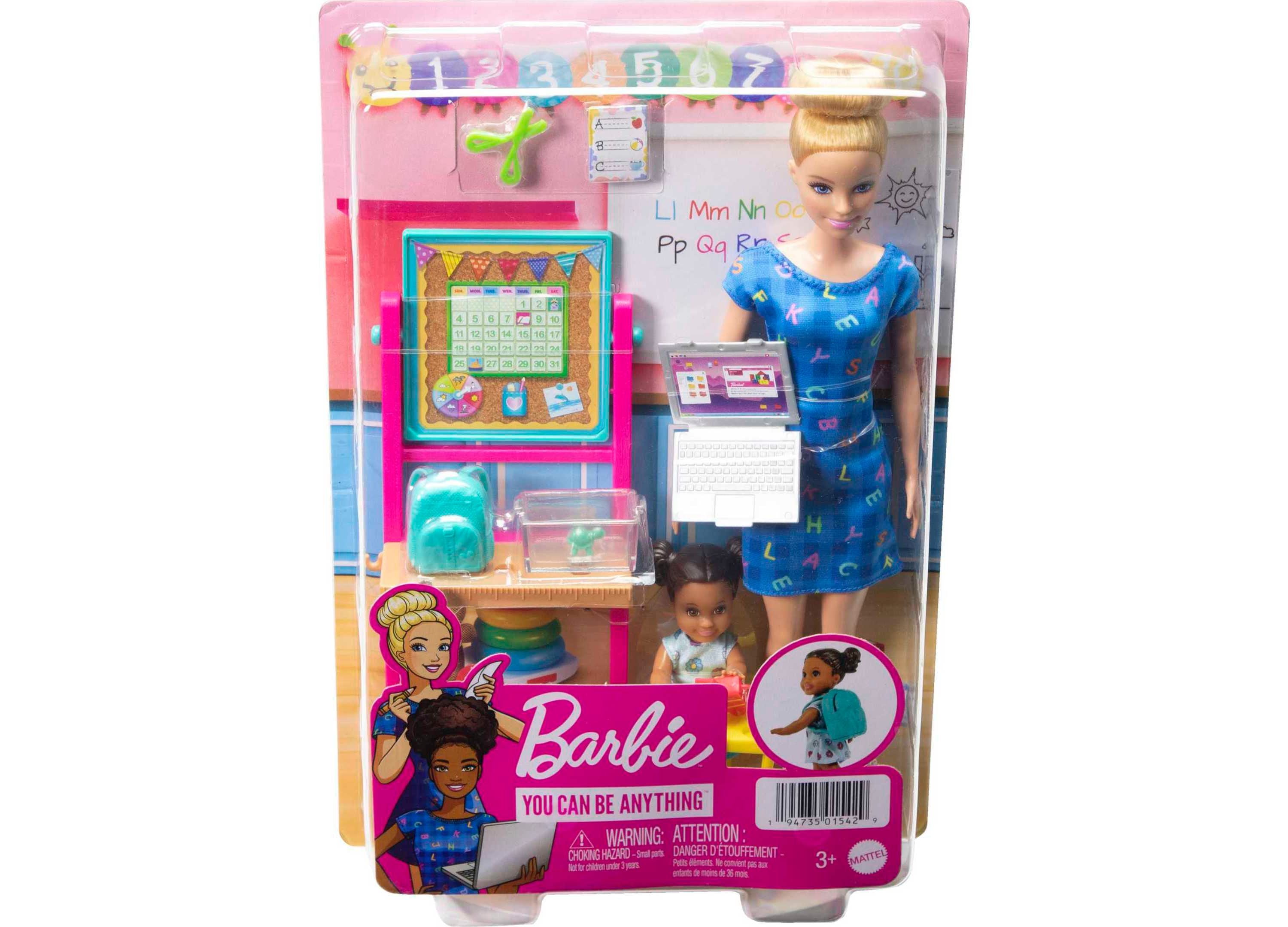 Barbie Career Kindergarten Teacher Playset with 10+ Accessories - Educational Doll Set for Kids - Perfect for Pretend Play & Classroom Role-Playing