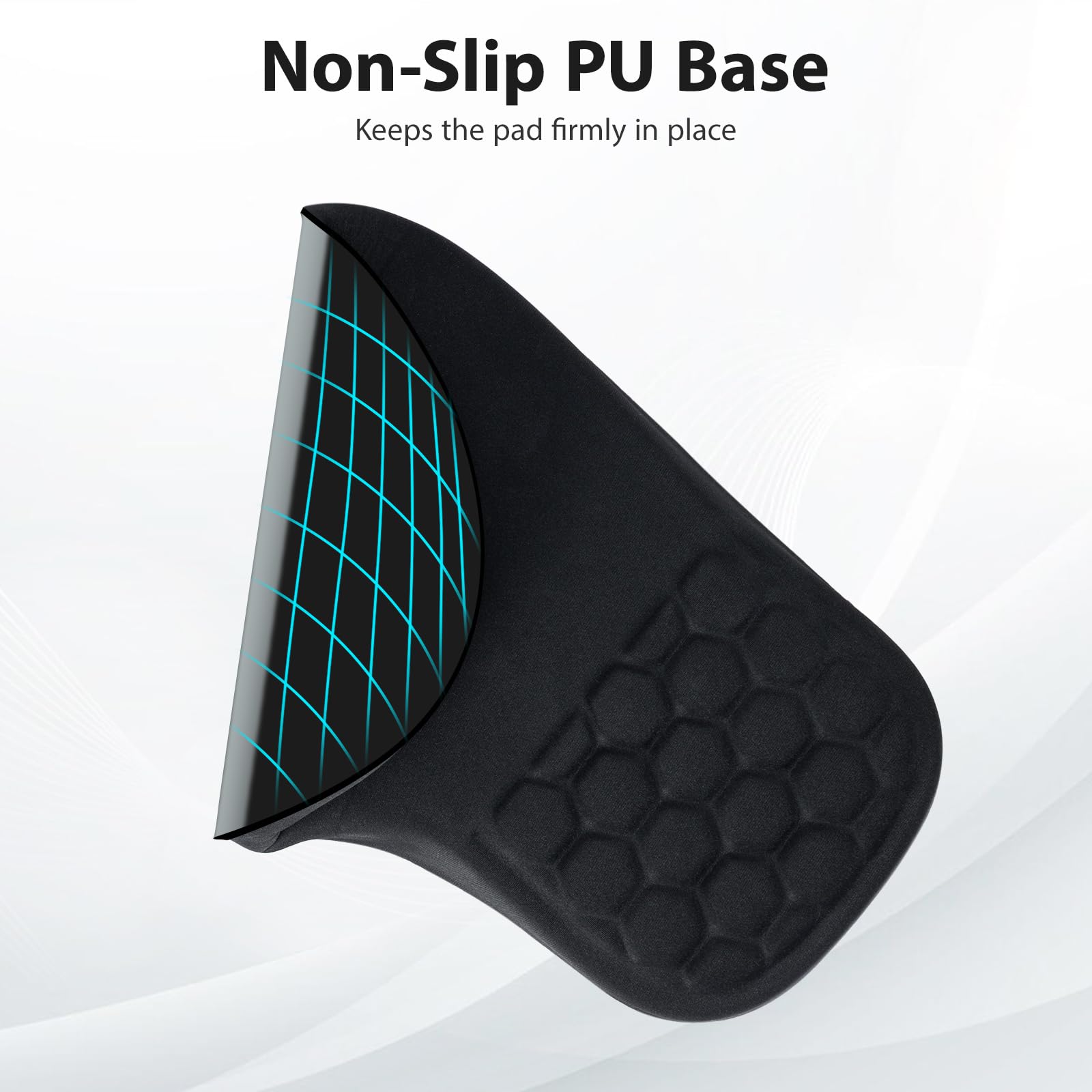 3 in 1 Ergonomic Wrist Rest for Keyboard and Mouse - Non-Slip Desk Mouse Pad with Wrist Support, Keyboard Wrist Rest & Mouse Pad Set with Massage Design (Black) | Perfect for Office, Gaming & Computer Workstations