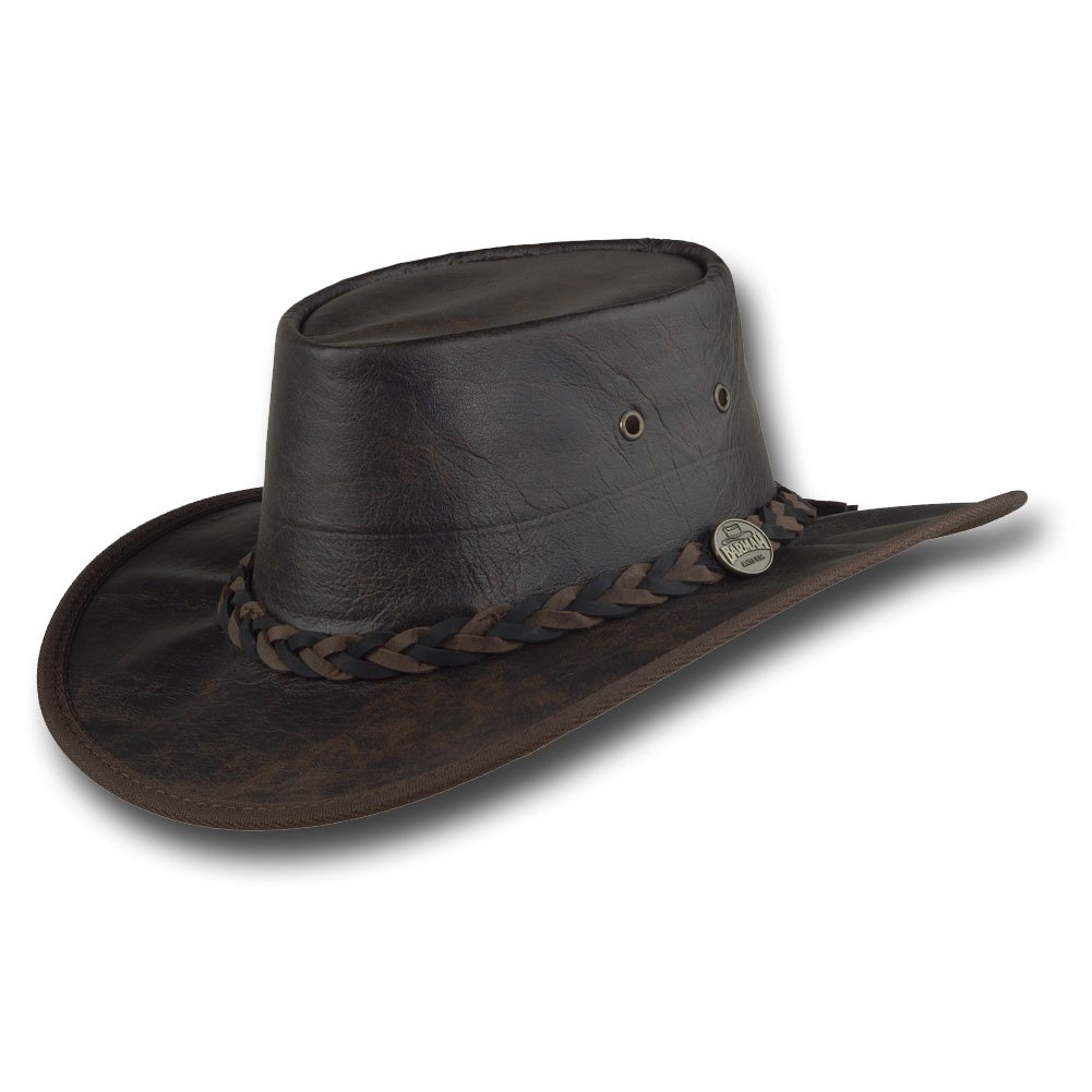 Barmah Hats Vintage Kangaroo Leather Hat - Premium Australian Outback Style Cowboy Hat for Men & Women | Perfect for Outdoor Adventures, Country Music Festivals, and Western Fashion