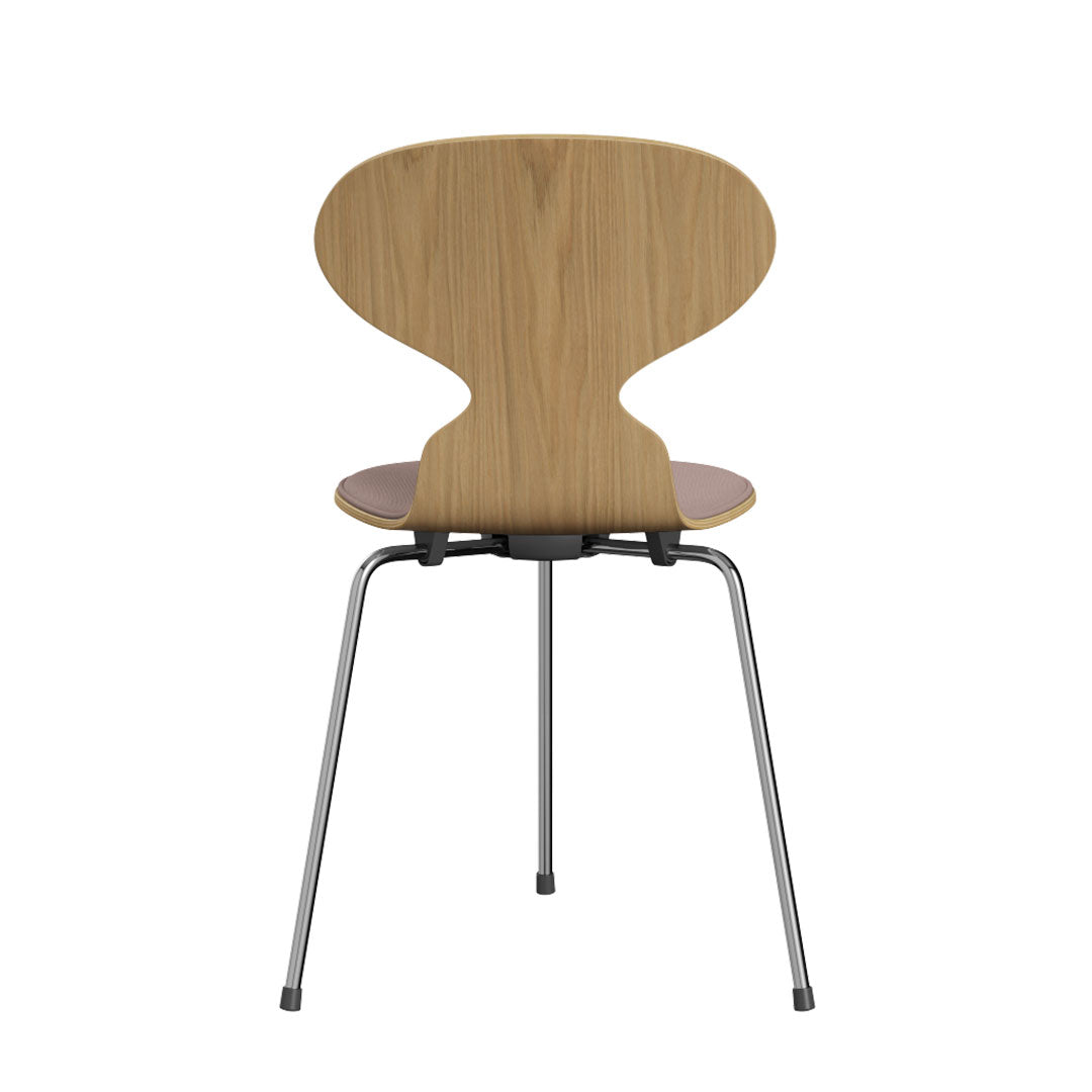 Ant Chair 3100 - Clear Lacquered Wooden Dining Chair with Upholstered Seat | Modern Scandinavian Design for Home, Office, and Restaurant Use
