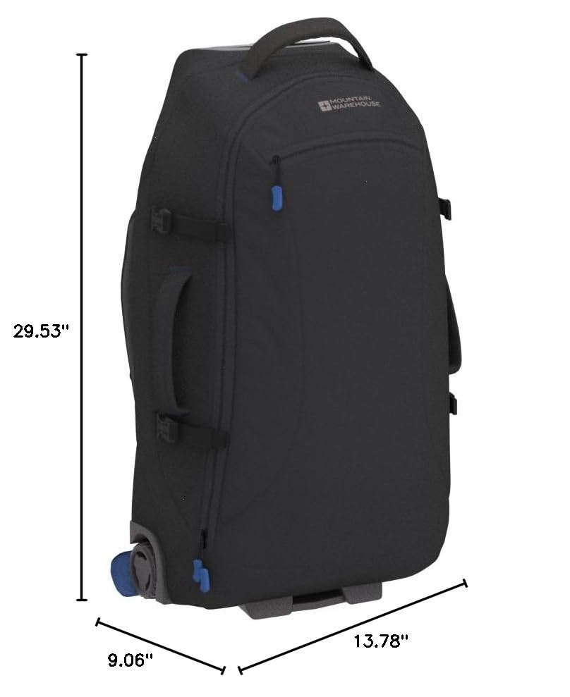 Mountain Warehouse Voyager 50L Wheeled Backpack - Durable Travel Backpack with Wheels for Hiking, Camping & Airplane Carry-On Luggage