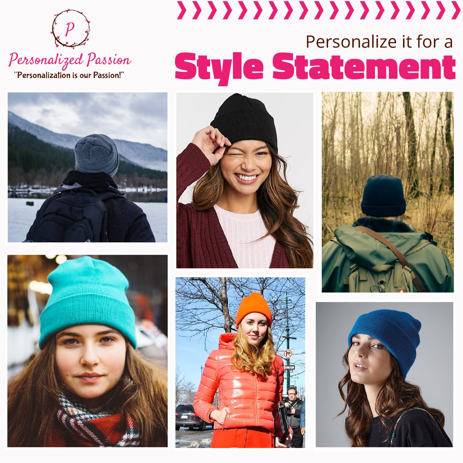 Personalized Beanie Hats for Men & Women - Thick Acrylic Thermal Knit Skull Cap - Unisex Winter Beanie for Cold Weather - Perfect for Skiing, Snowboarding & Outdoor Activities