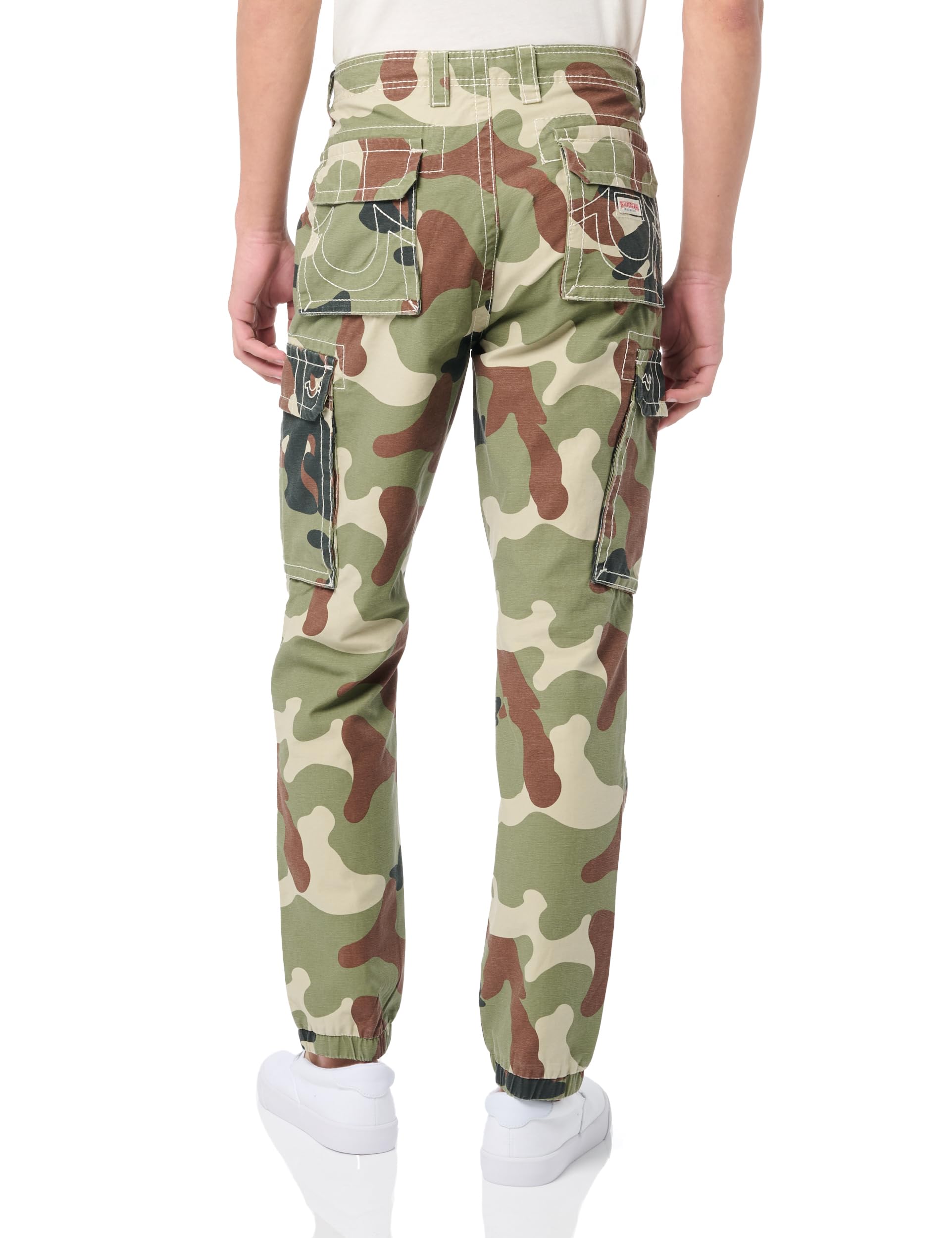 True Religion Men's Big T Cargo Jogger Pants - Comfortable Non-Denim Casual Sweatpants for Workout, Lounge & Streetwear Fashion