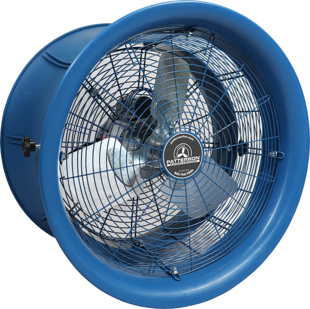 Patterson H18B-CS High Velocity Industrial Fan - 3 Phase 230/460V Chain Suspended - Powerful Air Circulation for Warehouses, Factories & Large Commercial Spaces
