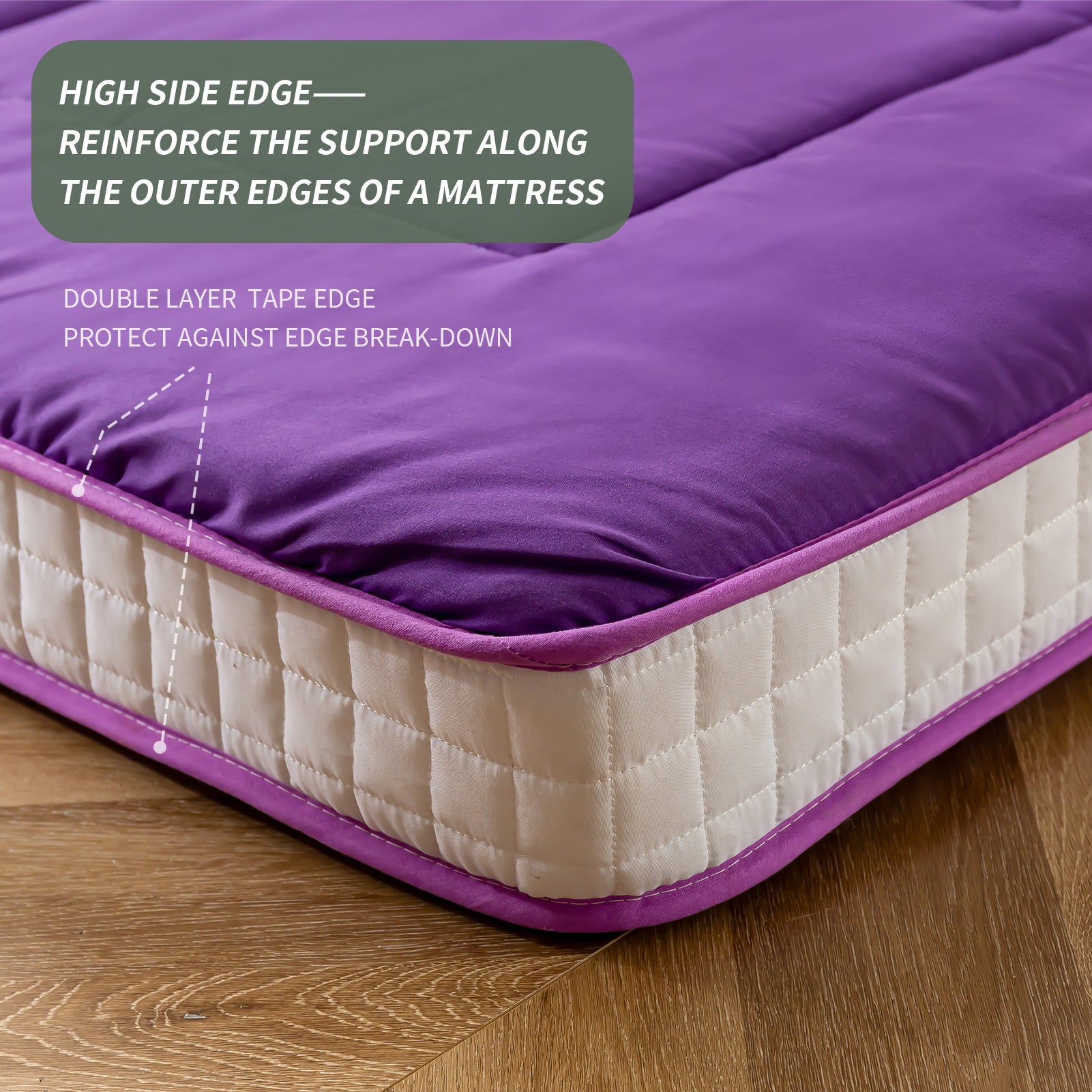 MAXYOYO Extra Thick Purple Japanese Floor Mattress - Foldable Sleeping Pad for Guest Bed, Camping & Home Use | Comfortable Futon Alternative for Small Spaces