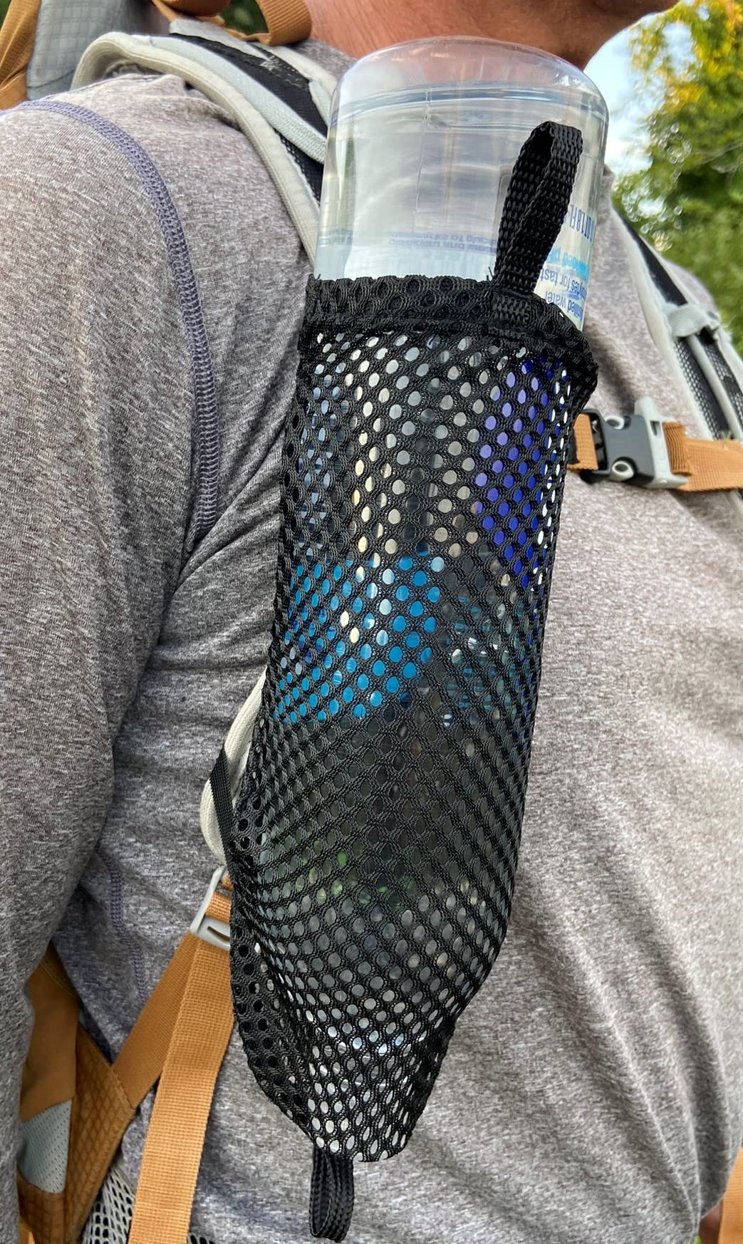 Adjustable Backpack Shoulder Strap Water Bottle Holder - Hands-Free Hydration for Hiking, Running & Travel - Fits Most Standard Water Bottles