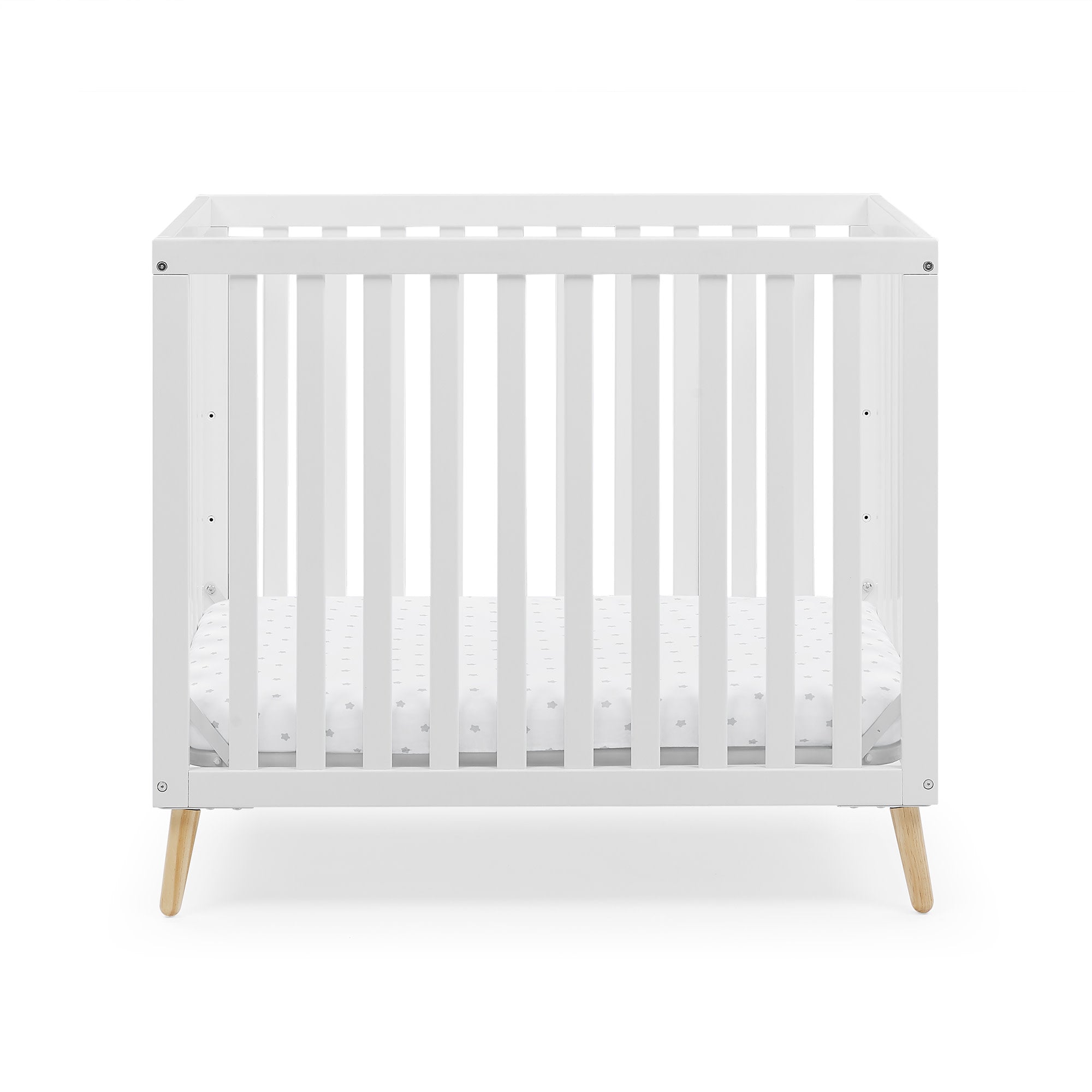 Essex Convertible Mini Baby Crib with 2.75 Inch Mattress - Portable Toddler Bed for Small Spaces, Nursery & Travel | Safe & Comfortable Infant Sleeping Solution
