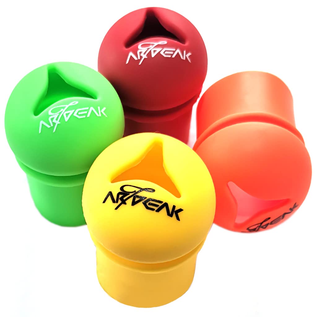 4 Pcs Fishing Rod Butt Cushion - Silicone Rod Protector Cap for Fishing Rod Seat (2 Styles, 3 Sizes) - Durable Comfort Grip for Saltwater & Freshwater Fishing - Ideal for Bass, Trout & Kayak Anglers